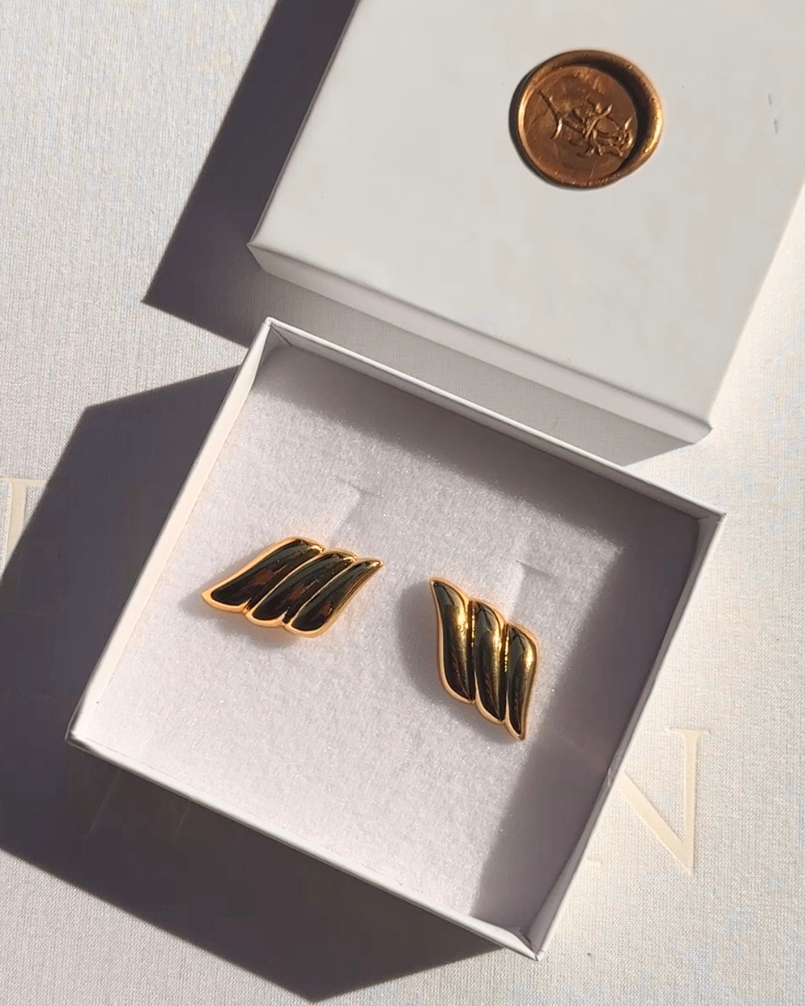 Wing Earrings - Gold