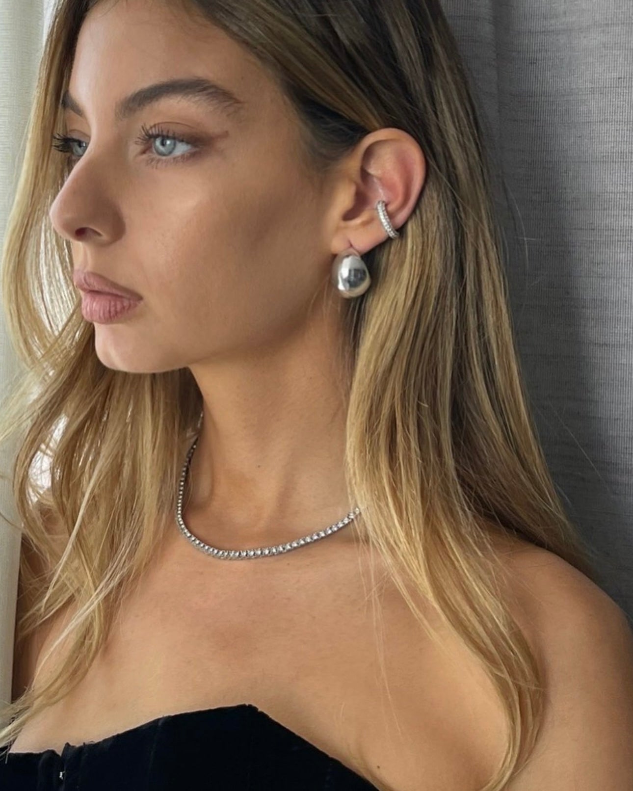 Pavé Ear Cuff - Silver