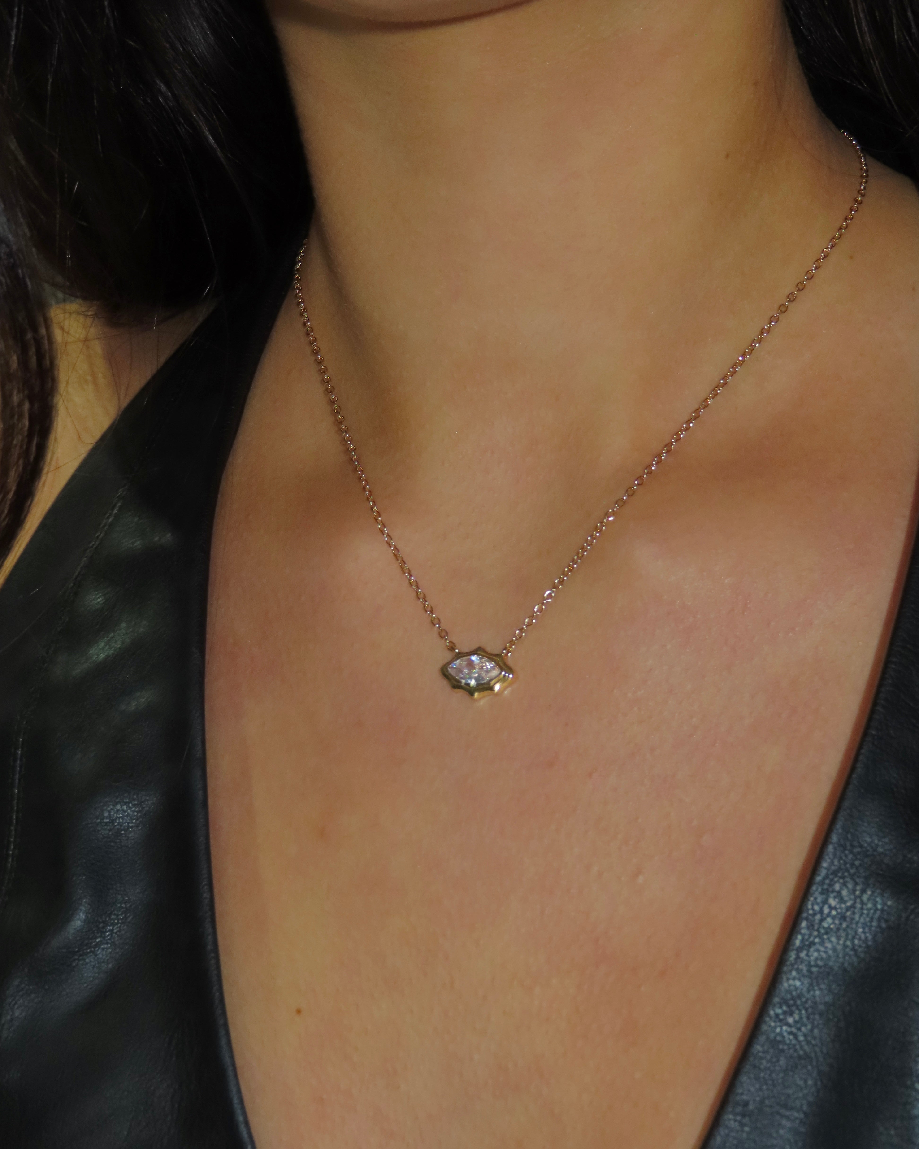 Pyramid CZ Necklace