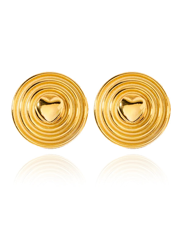 Plate Heart Earrings