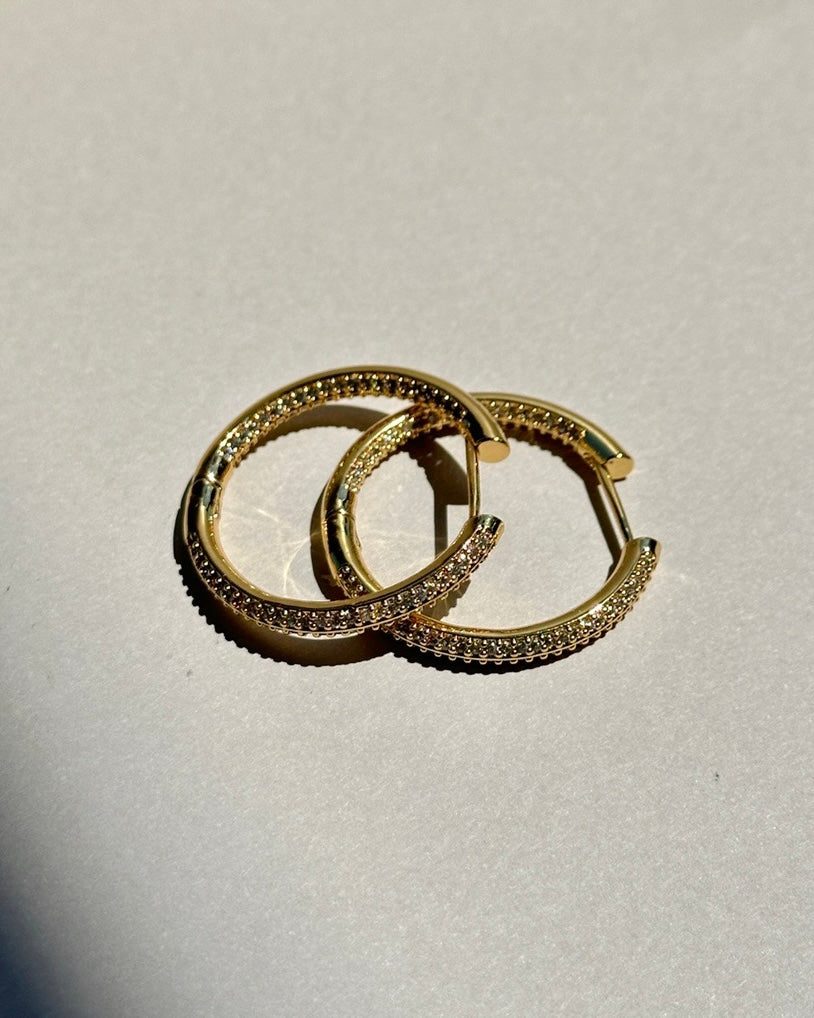Lotus Pavé Hoops