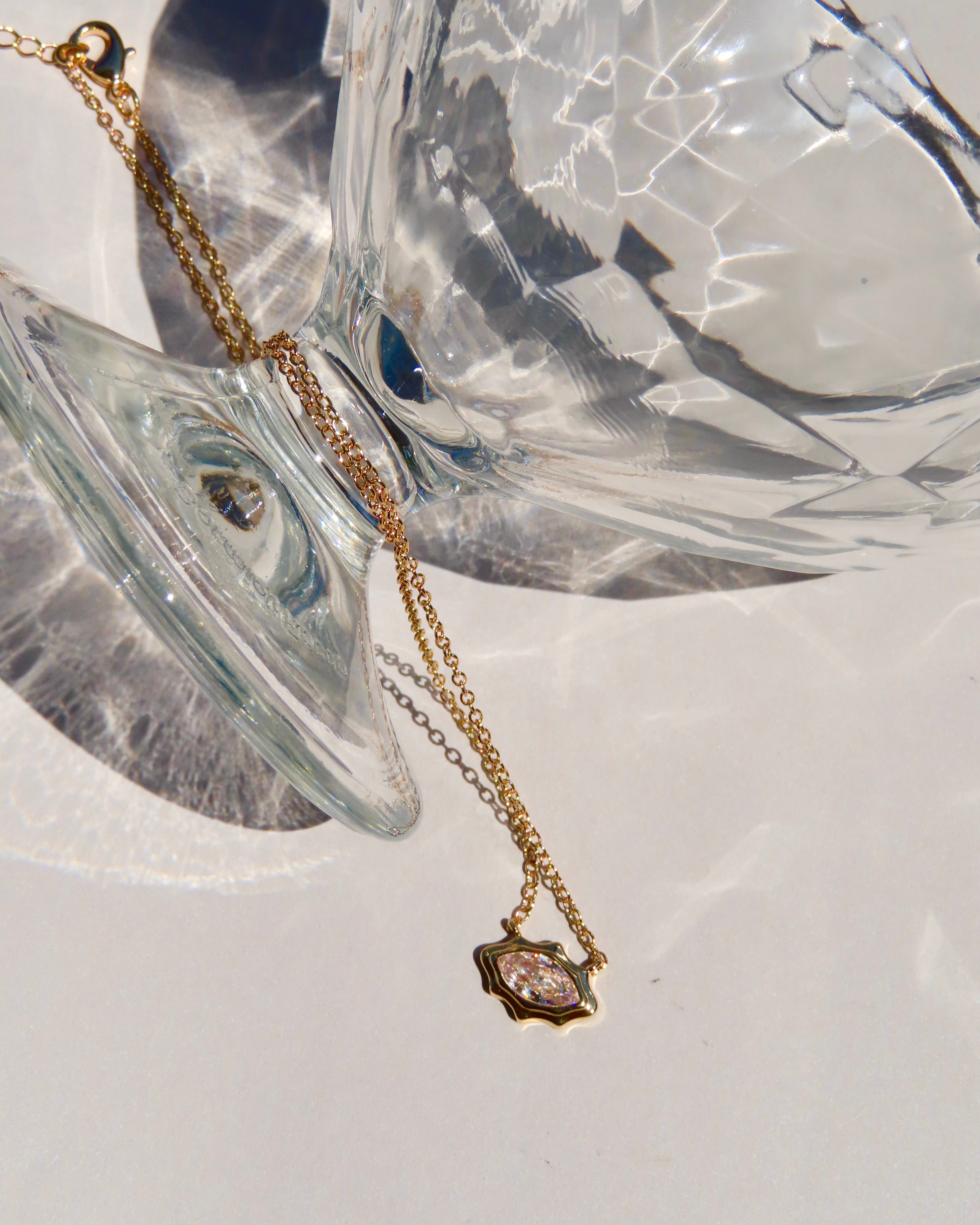 Pyramid CZ Necklace