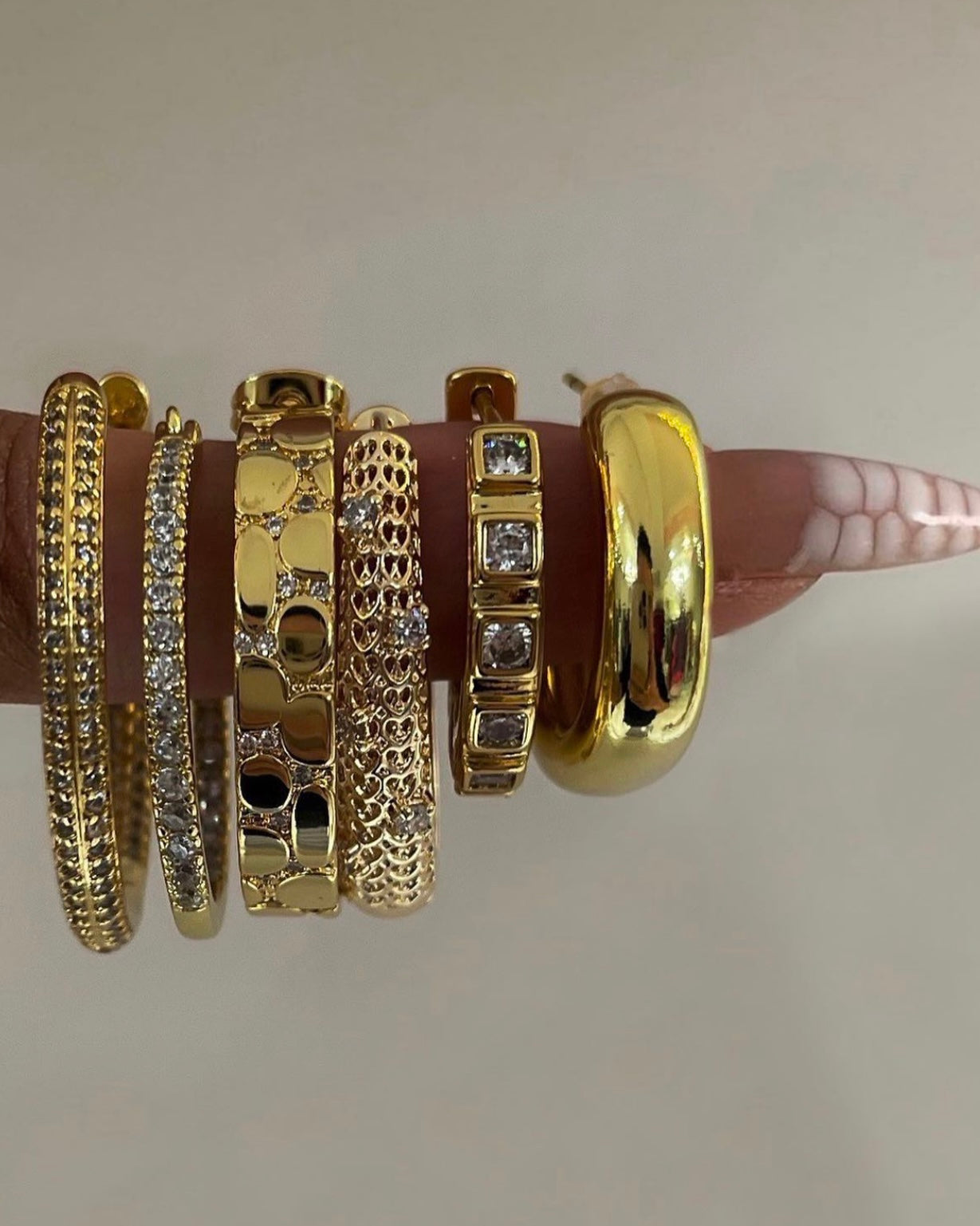 Lotus Pavé Hoops