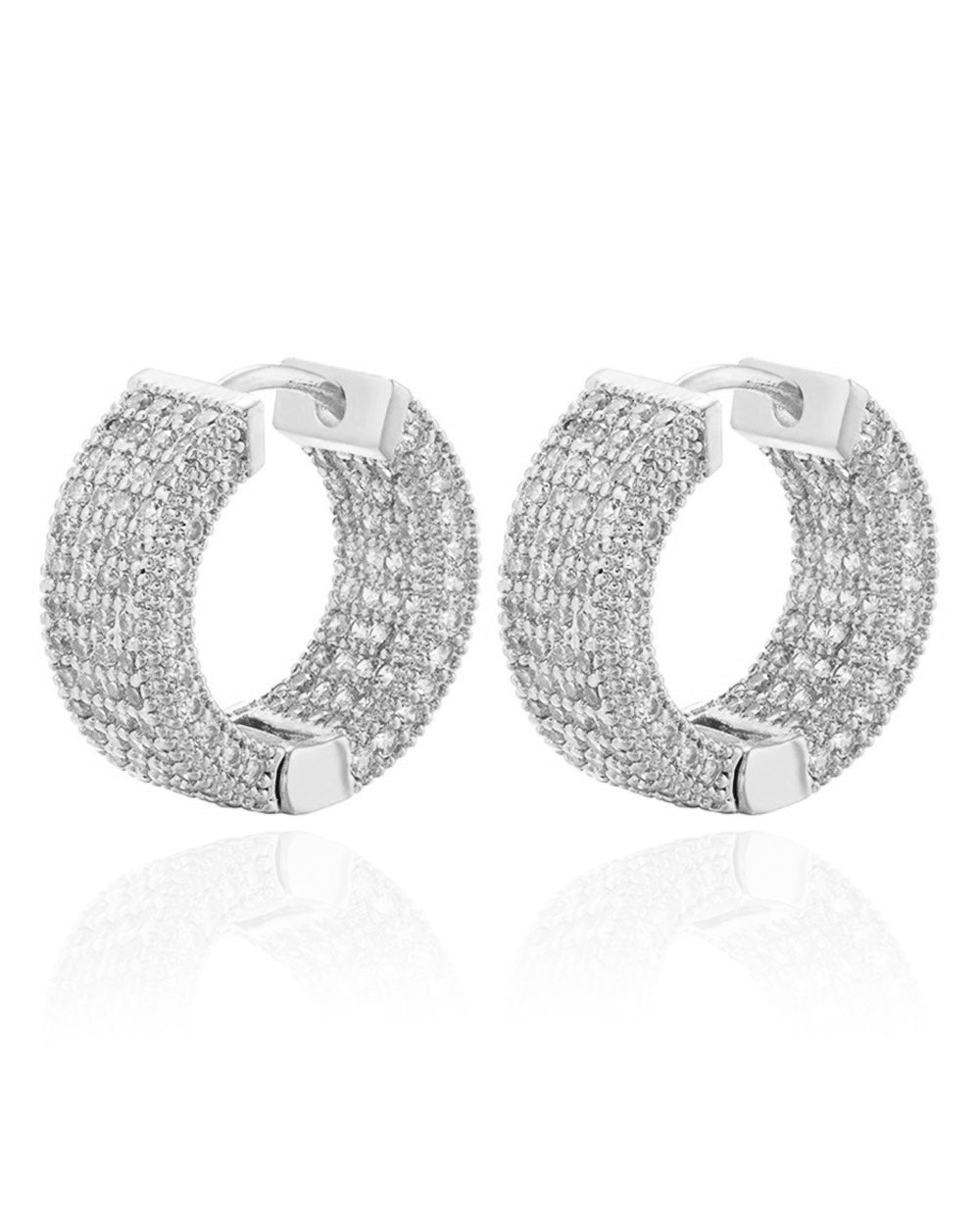 Kaia Pavé Hoops - Silver