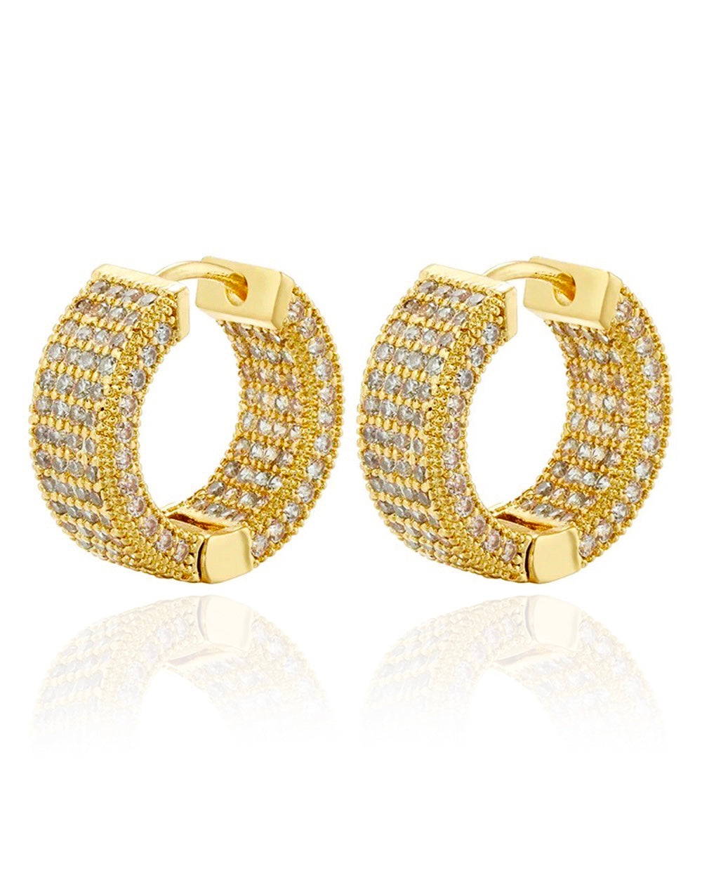 Kaia Pavé Hoops - Gold