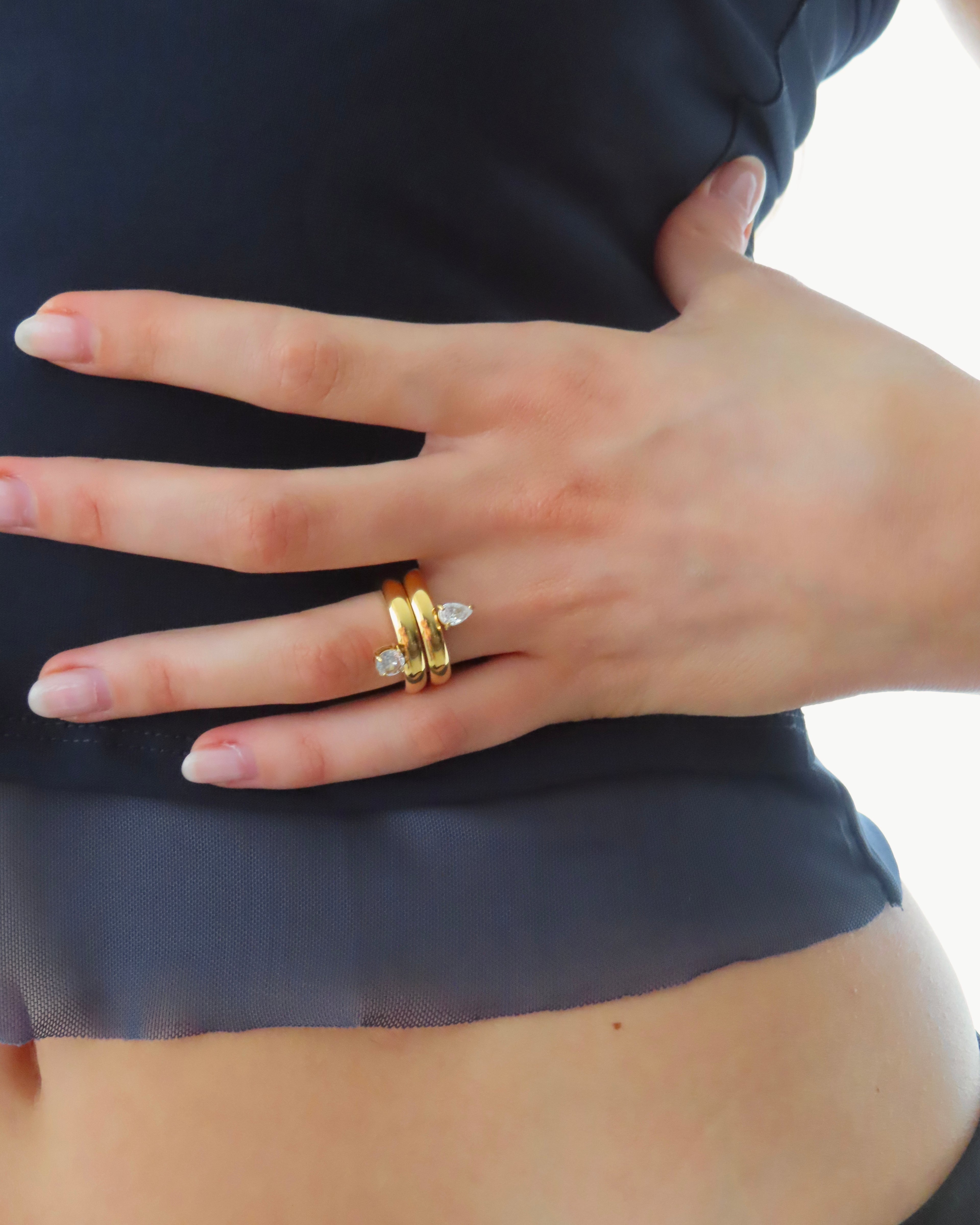 Classique CZ Ring - Pear CZ