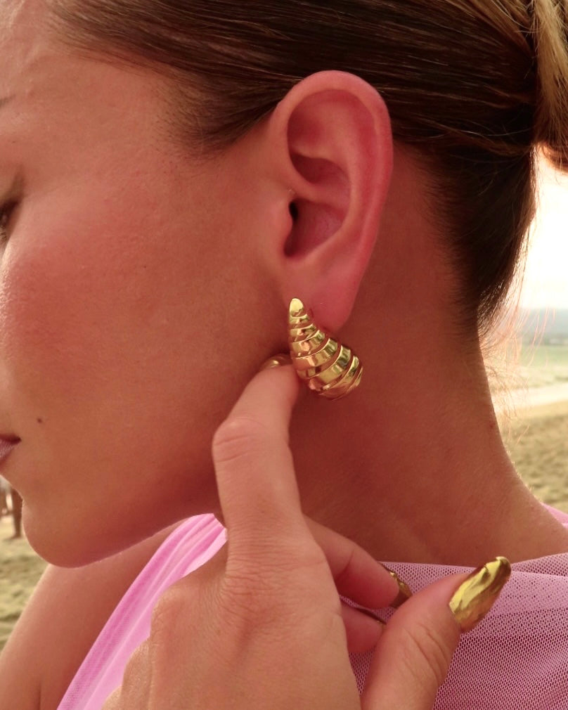 Tabbi Spiral Earrings - Gold