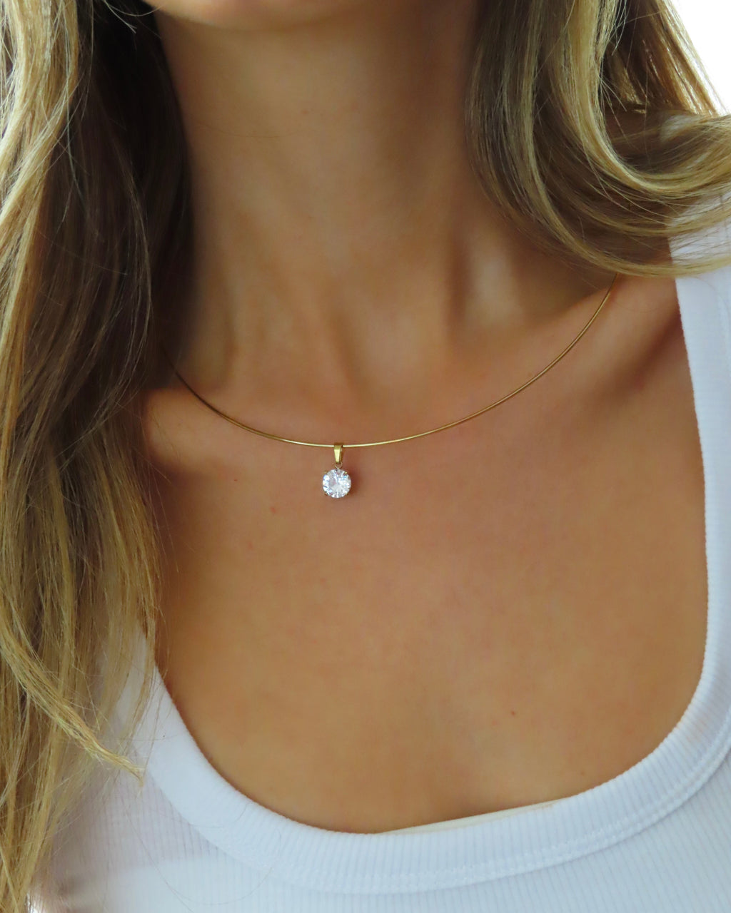 Carlyle Necklace - Round CZ