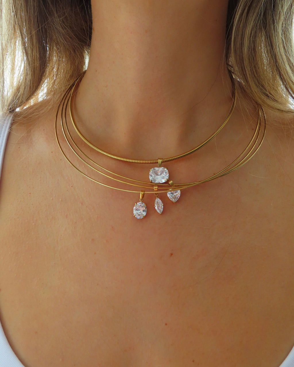 Carlyle Necklace - Oval CZ