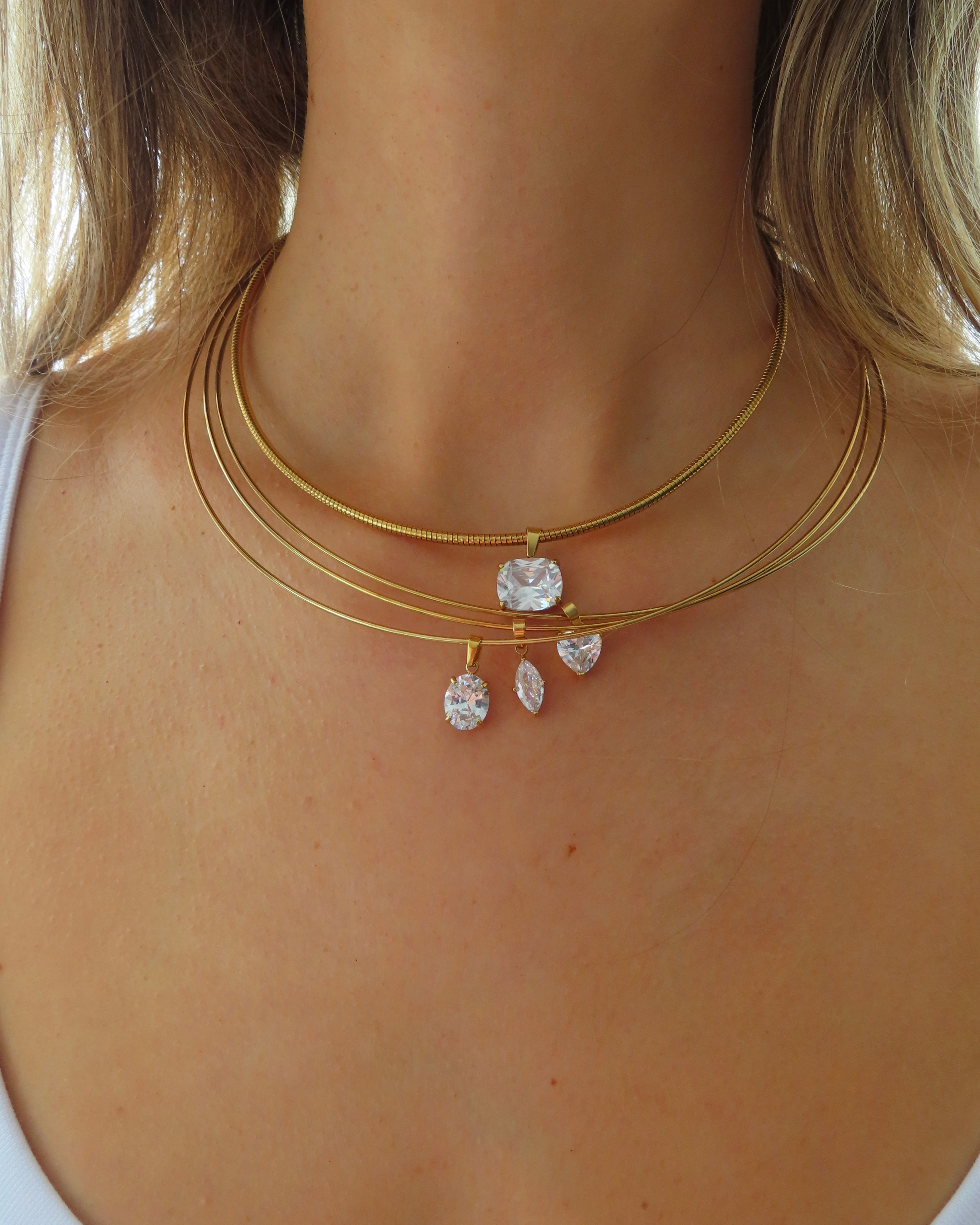 Carlyle Necklace - Oval CZ