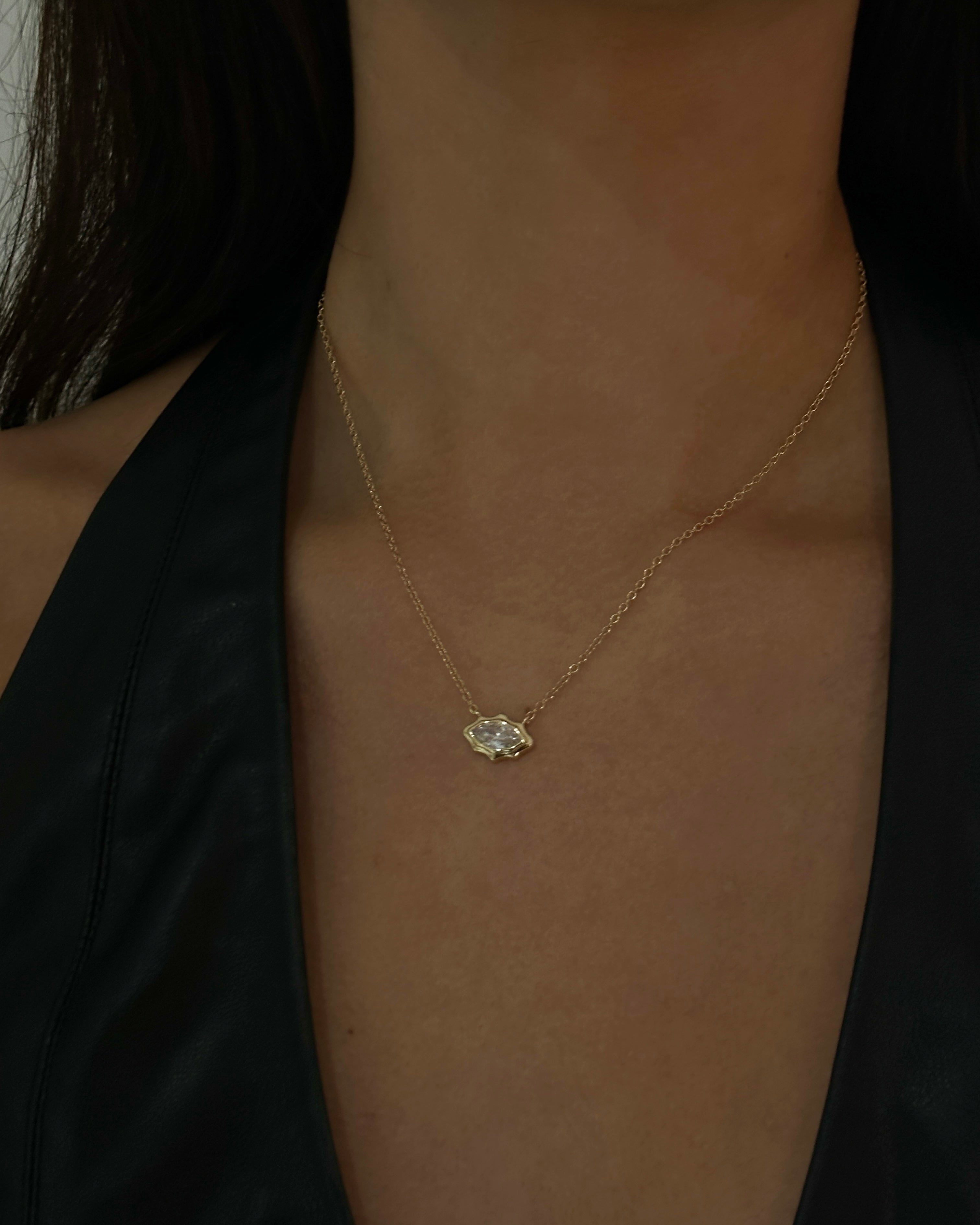 Pyramid CZ Necklace