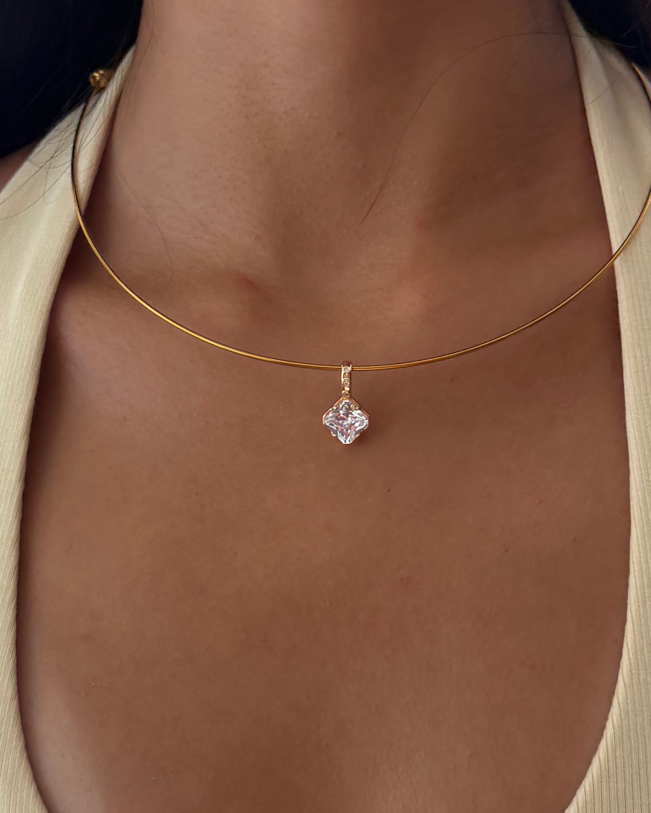 Asscher CZ Charm
