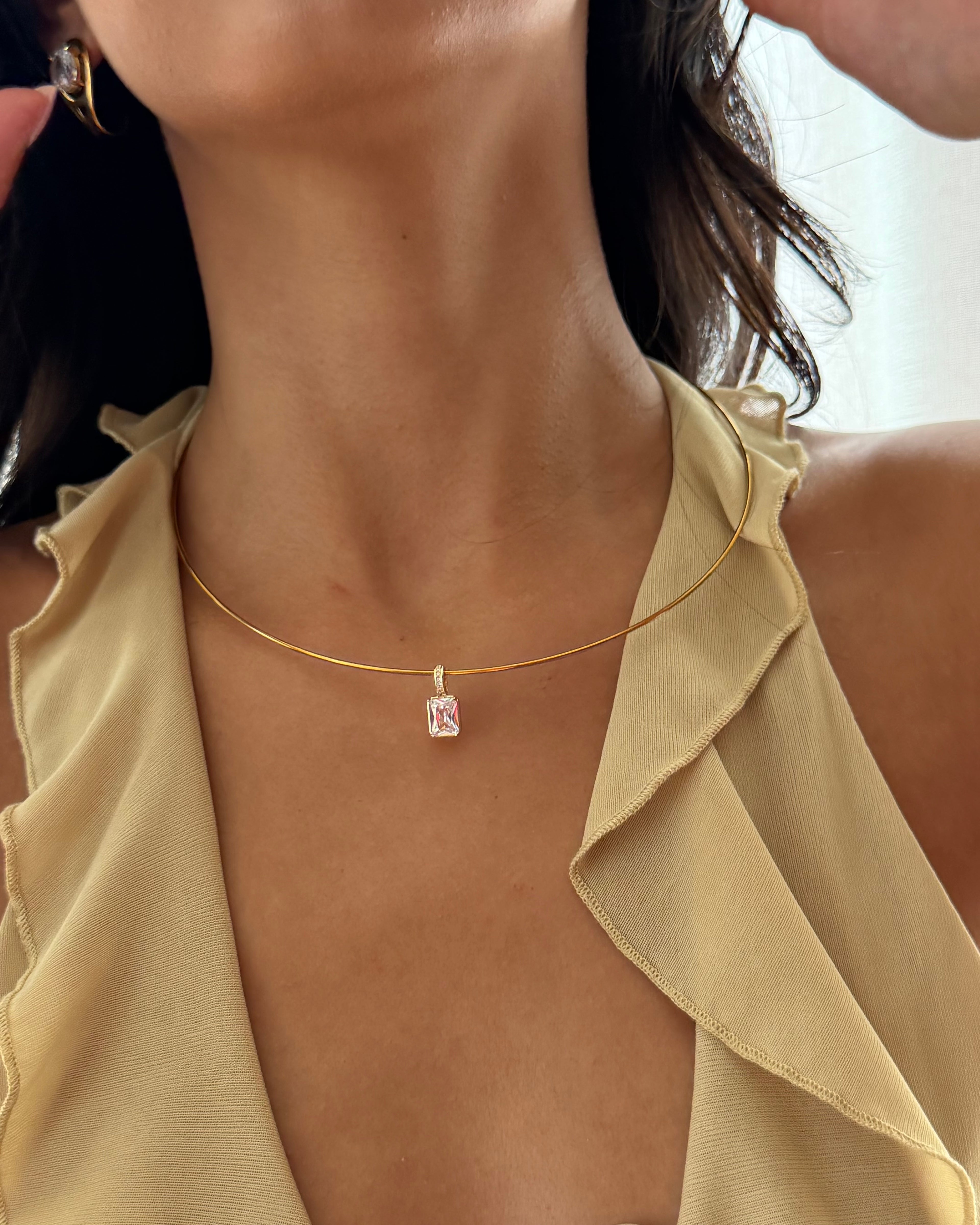 Carlyle Necklace - Emerald CZ