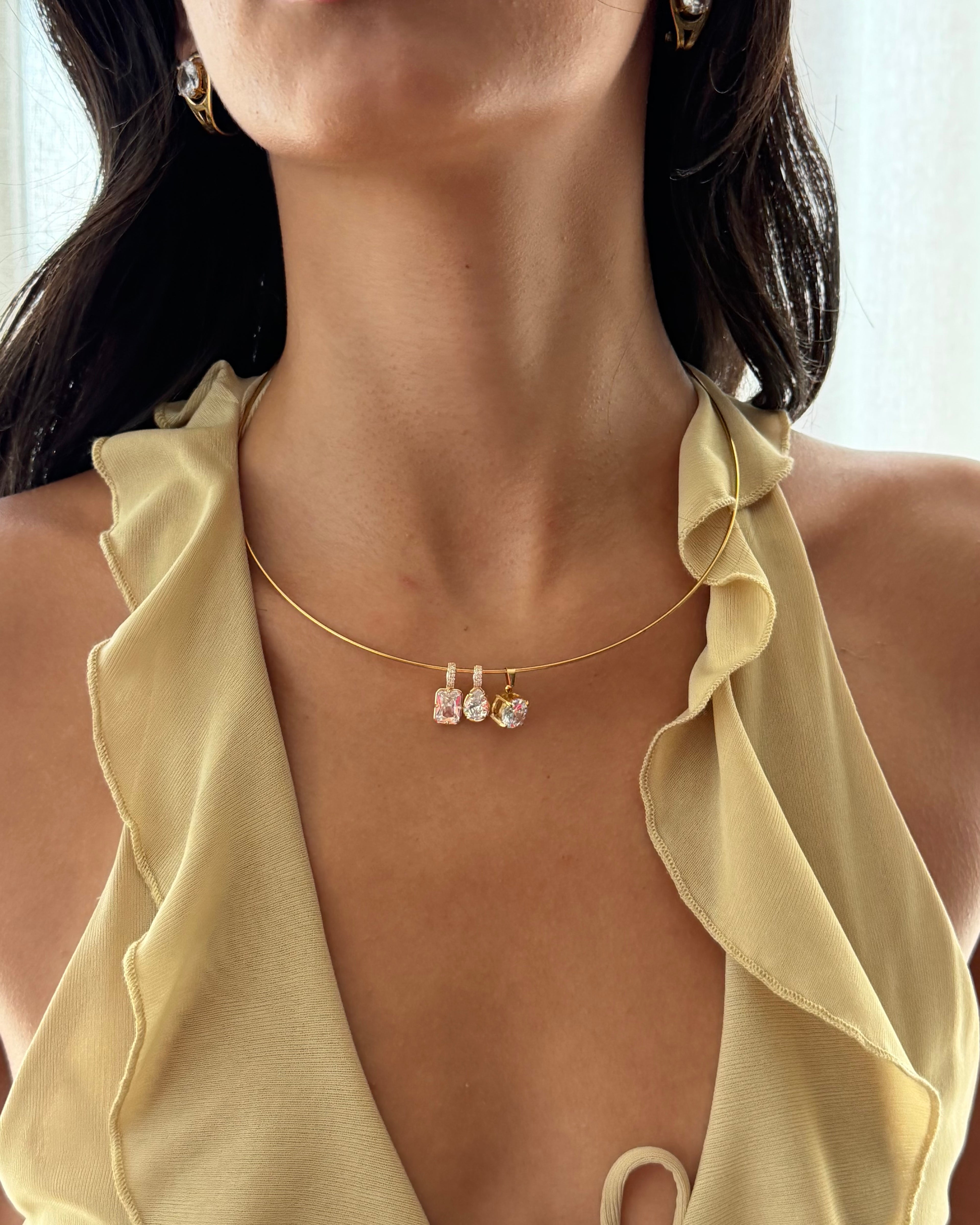 Carlyle Necklace - Emerald CZ