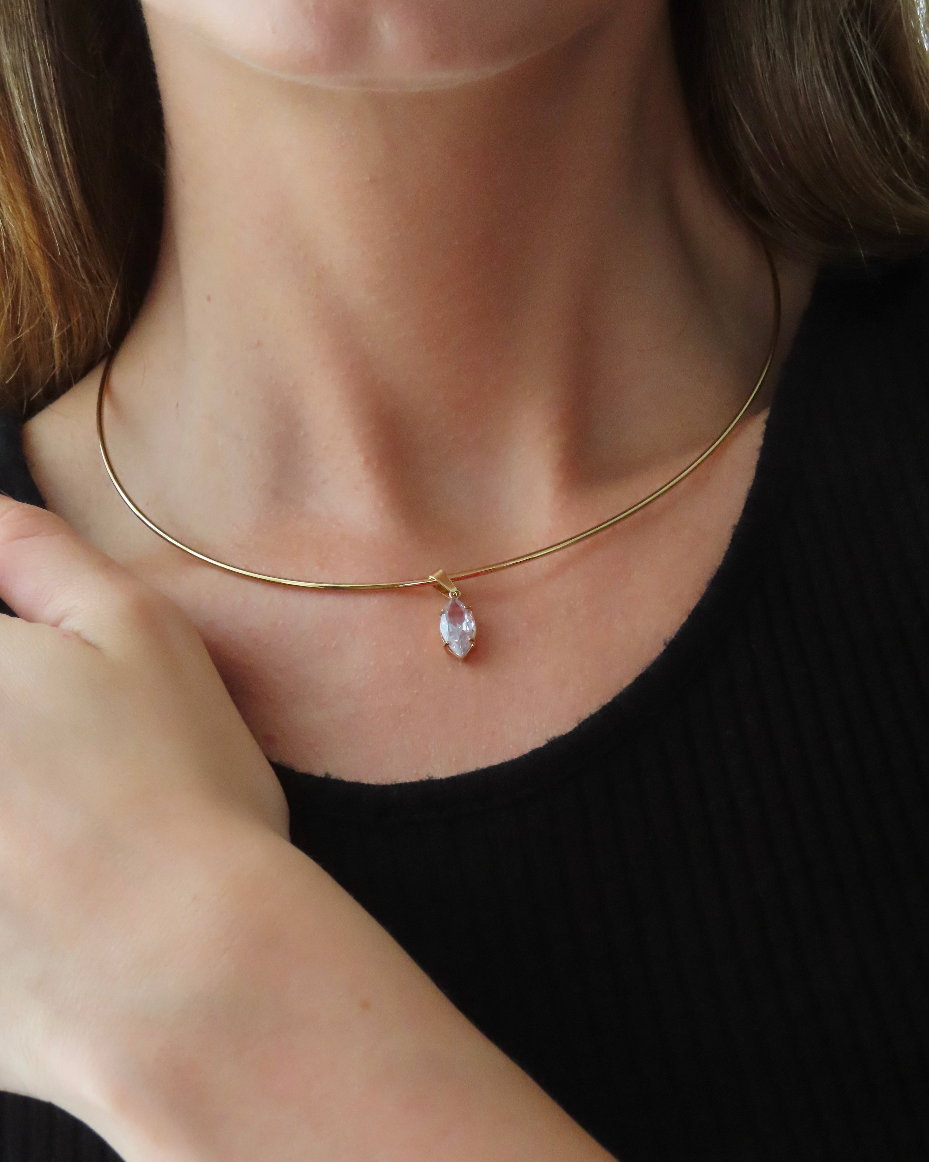 Carlyle Necklace - Marquise CZ