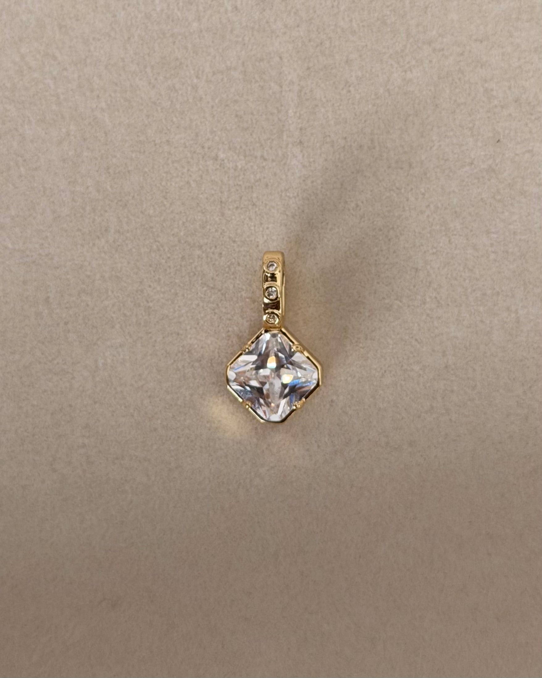 Asscher CZ Charm
