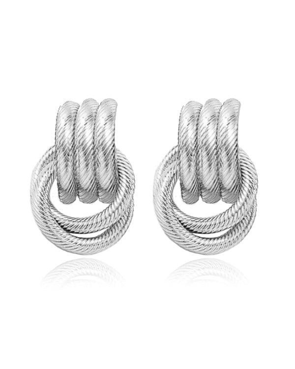 Knot Earrings - Silver
