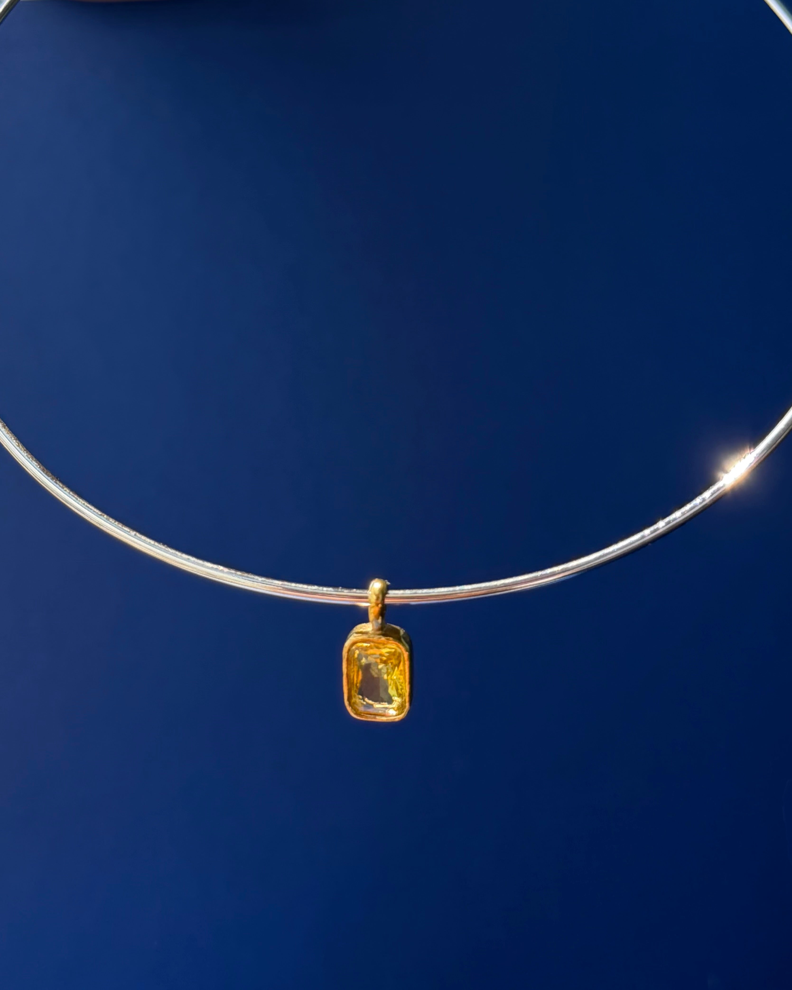 Carlyle Necklace - Yellow Baguette CZ