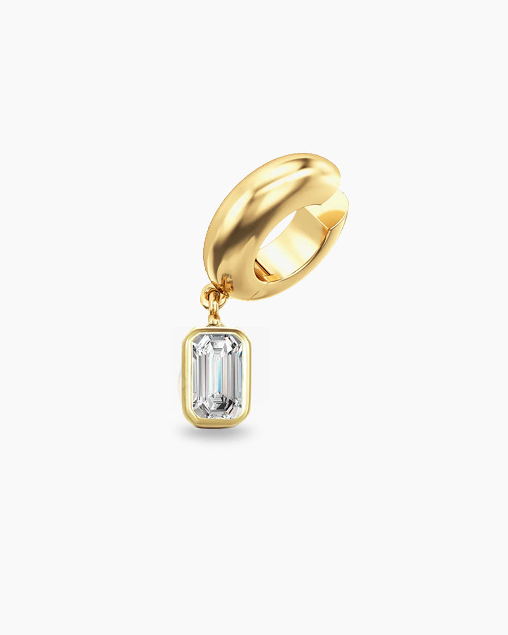 Sculpt Ear Cuff - Emerald CZ