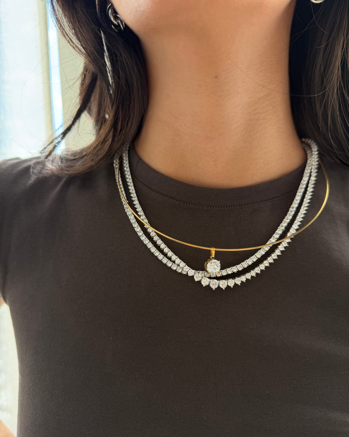 Classic Tennis Necklace 3mm - Silver