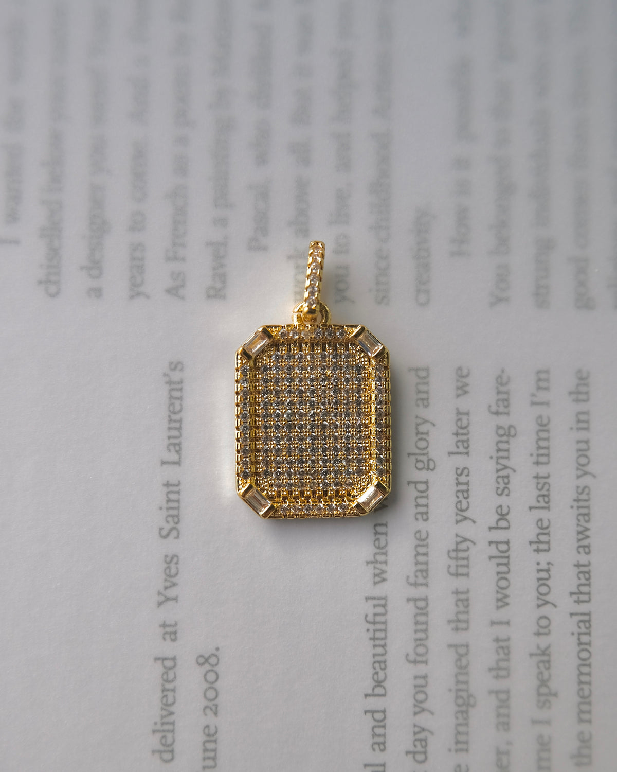 Pavé Tag Charm