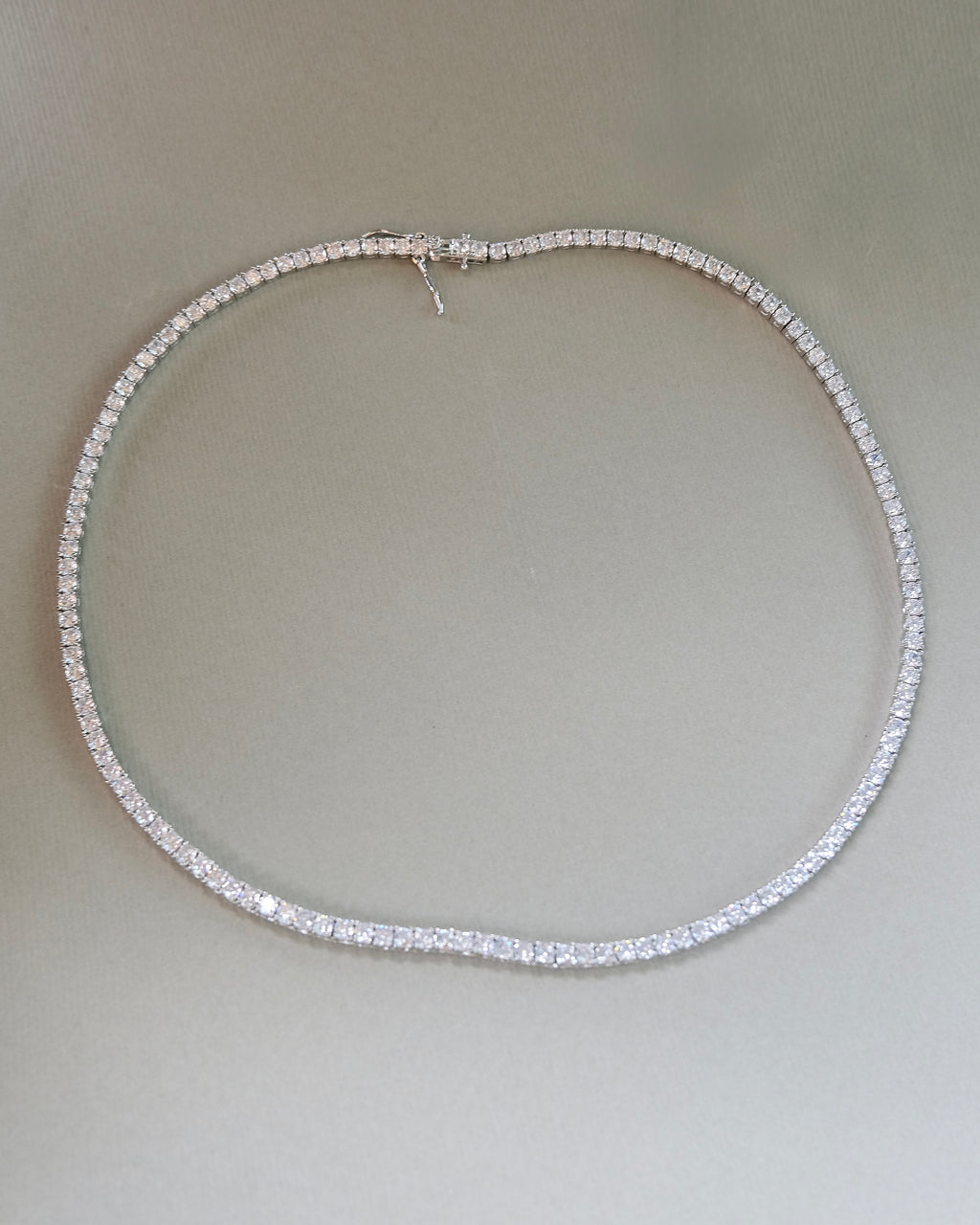 Classic Tennis Necklace 3mm - Silver