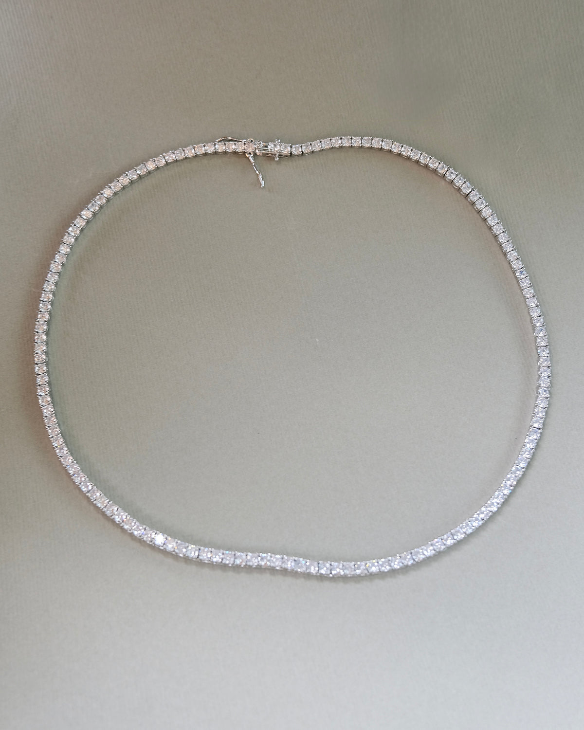 Classic Tennis Necklace 3mm - Silver