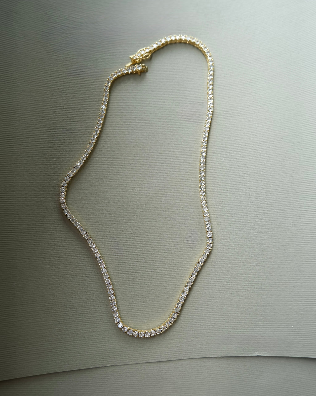 Classic Tennis Necklace 3mm - Gold