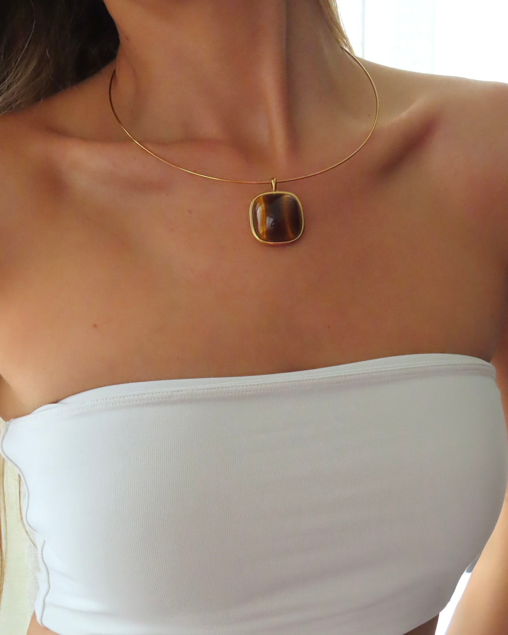Carlyle Necklace - Tiger Eye