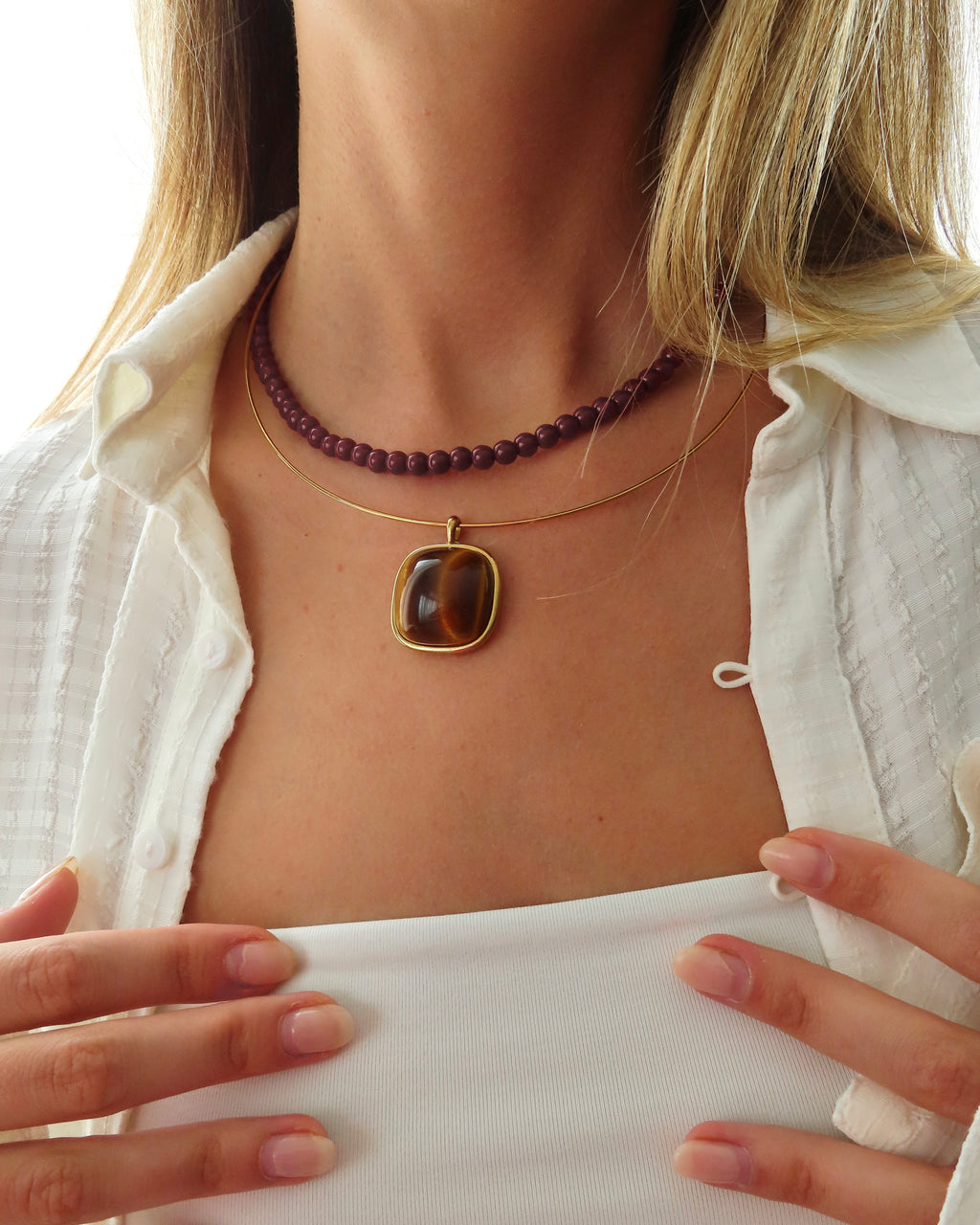 Carlyle Necklace - Tiger Eye