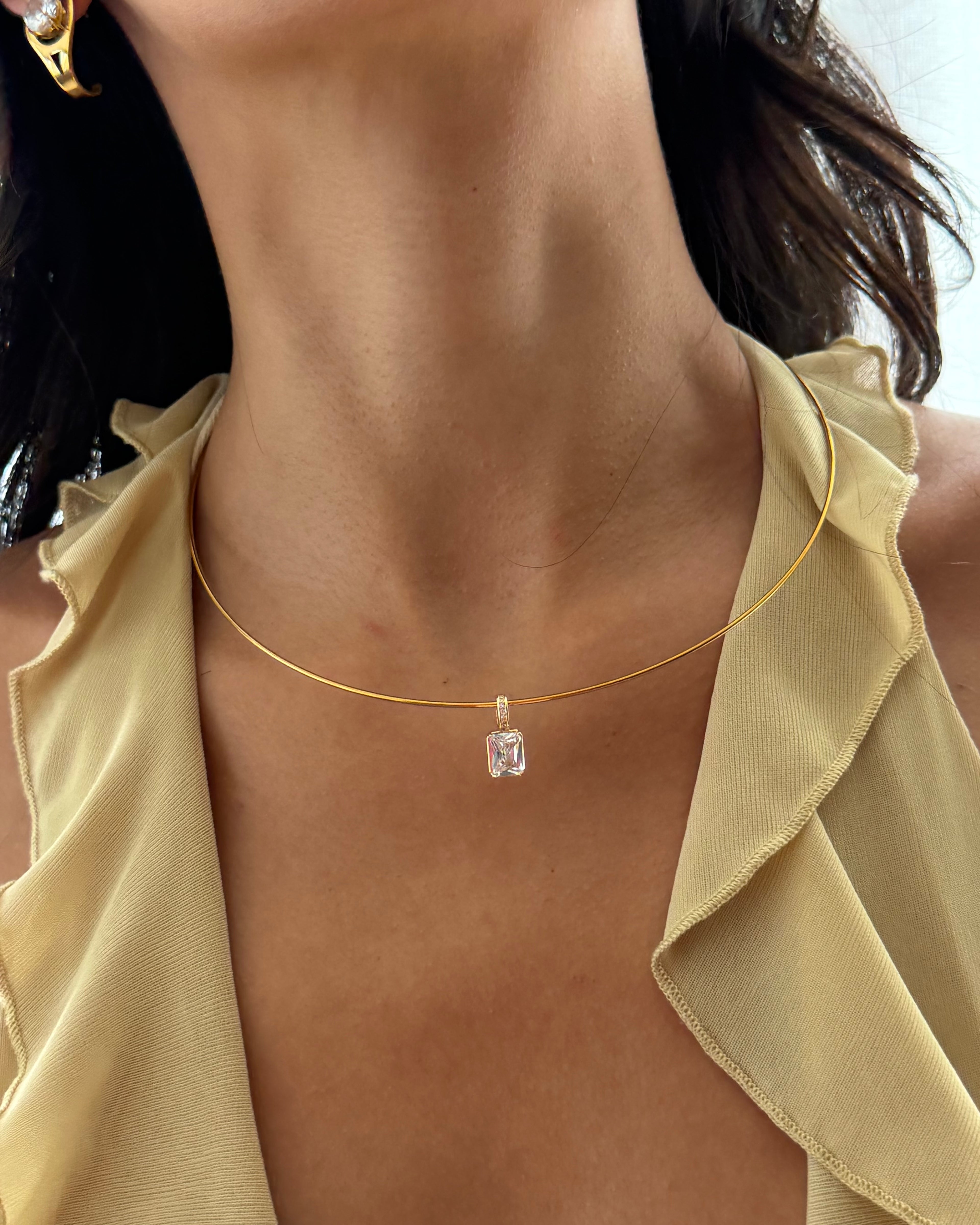 Carlyle Necklace - Emerald CZ