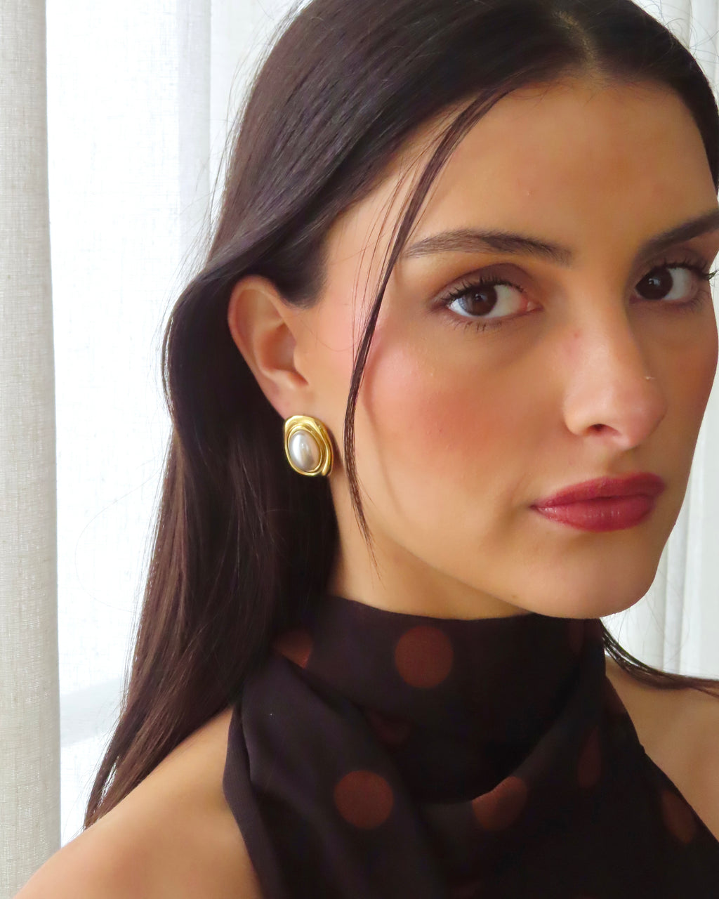 Noor Pearl Earrings - Gold