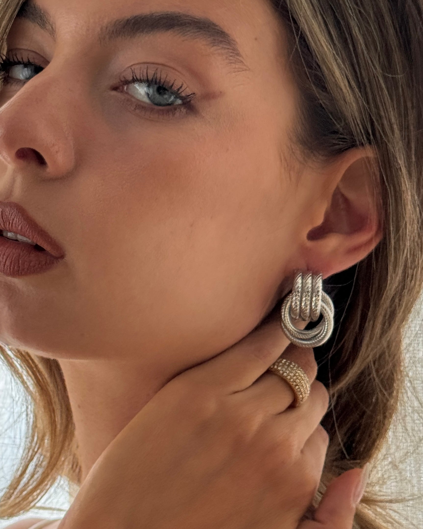 Knot Earrings - Silver