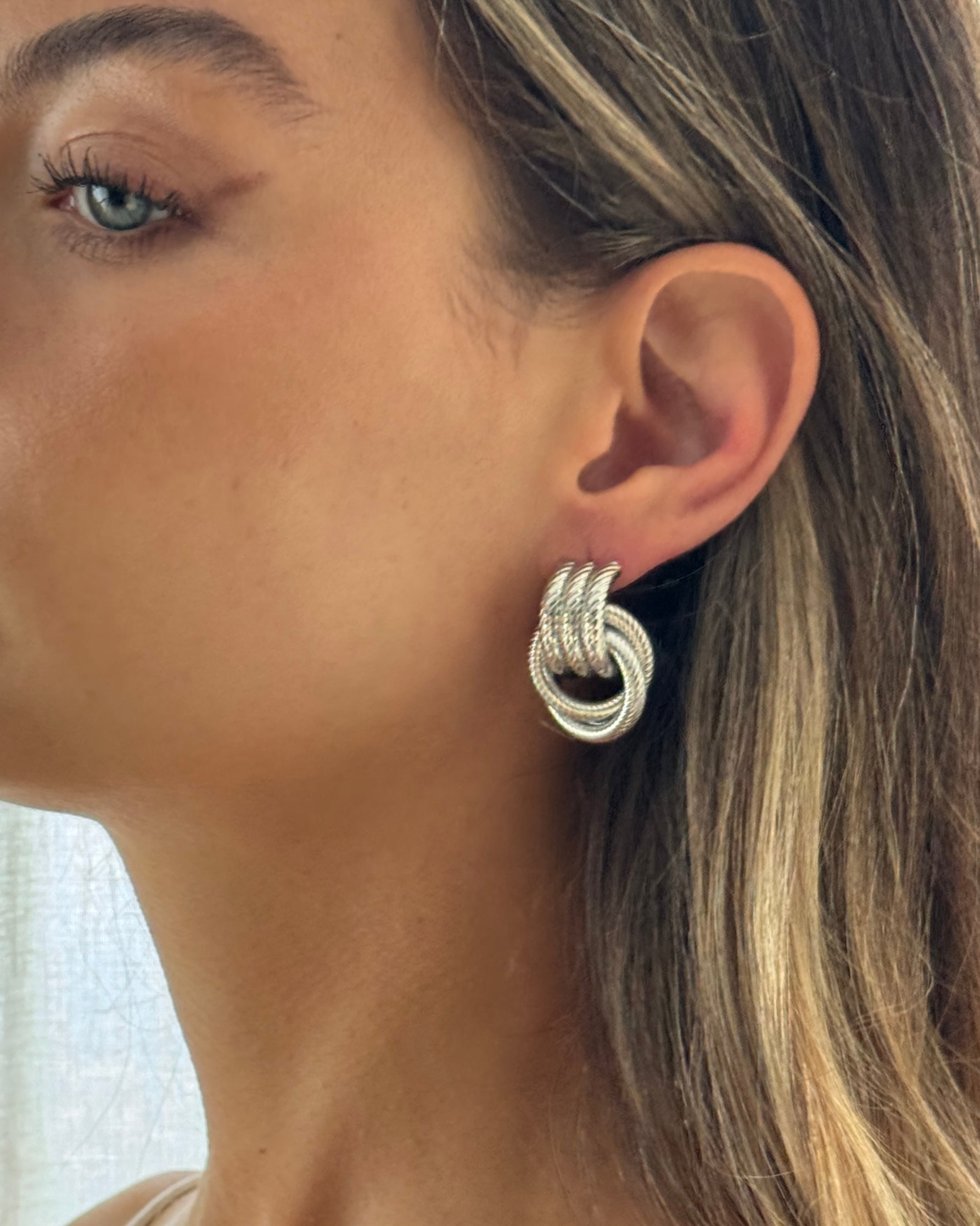 Knot Earrings - Silver