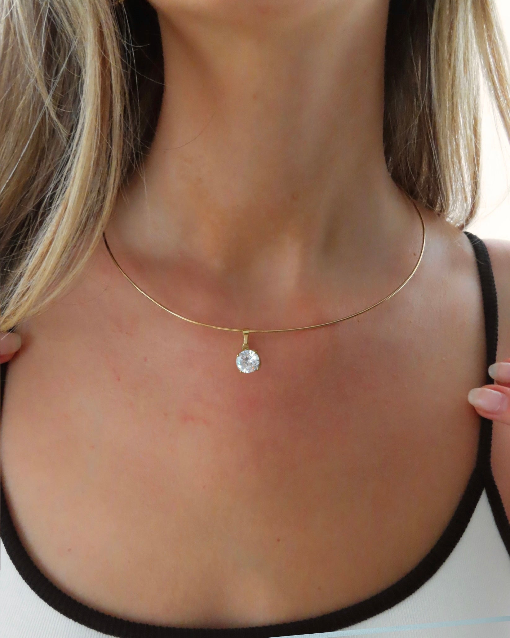 Carlyle Necklace - Round CZ