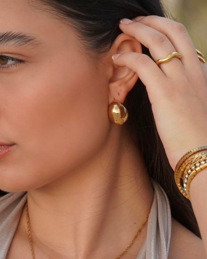 Baby Kendall Hoops - Gold