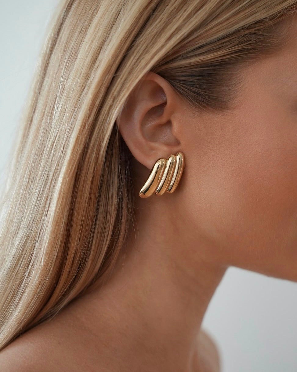 Wing Earrings - Gold