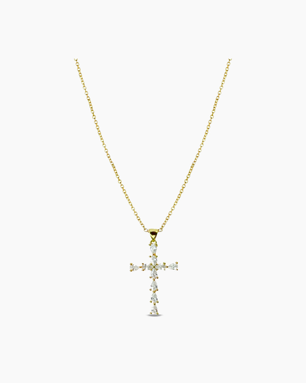 Ava Cross Necklace - Gold