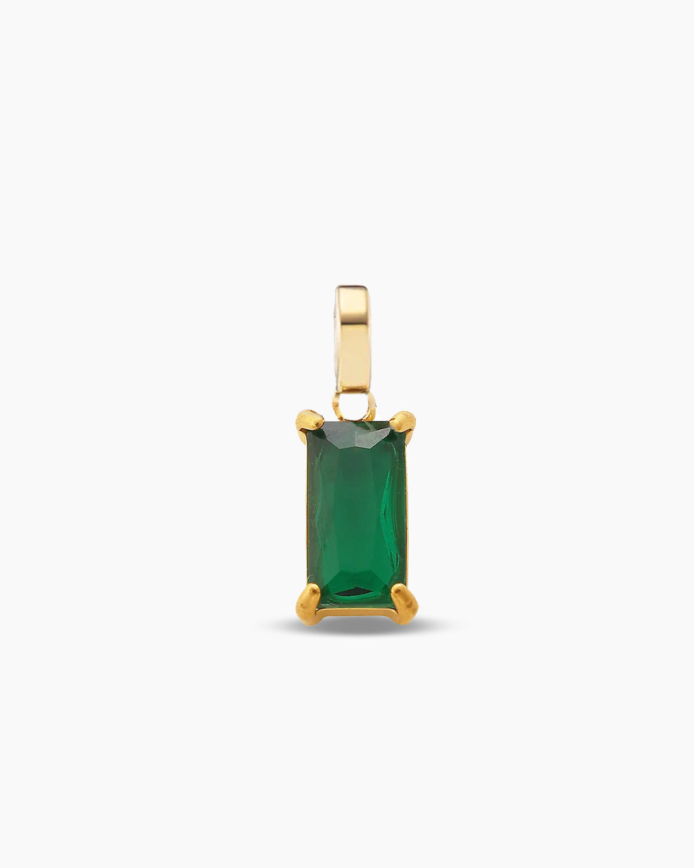 Baguette CZ Charm - Green