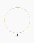 Carlyle Necklace - Green Baguette CZ