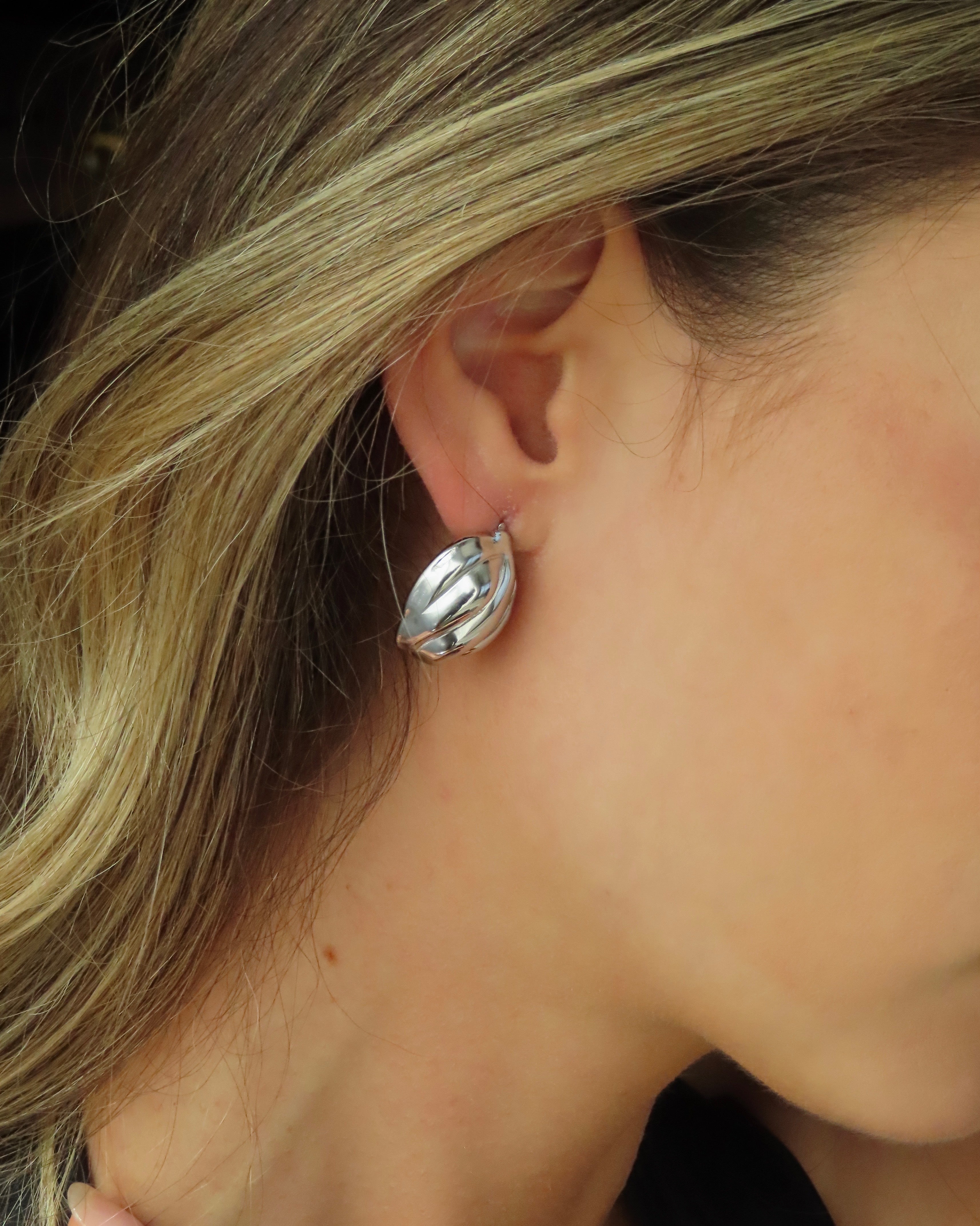 Row Earrings - Silver