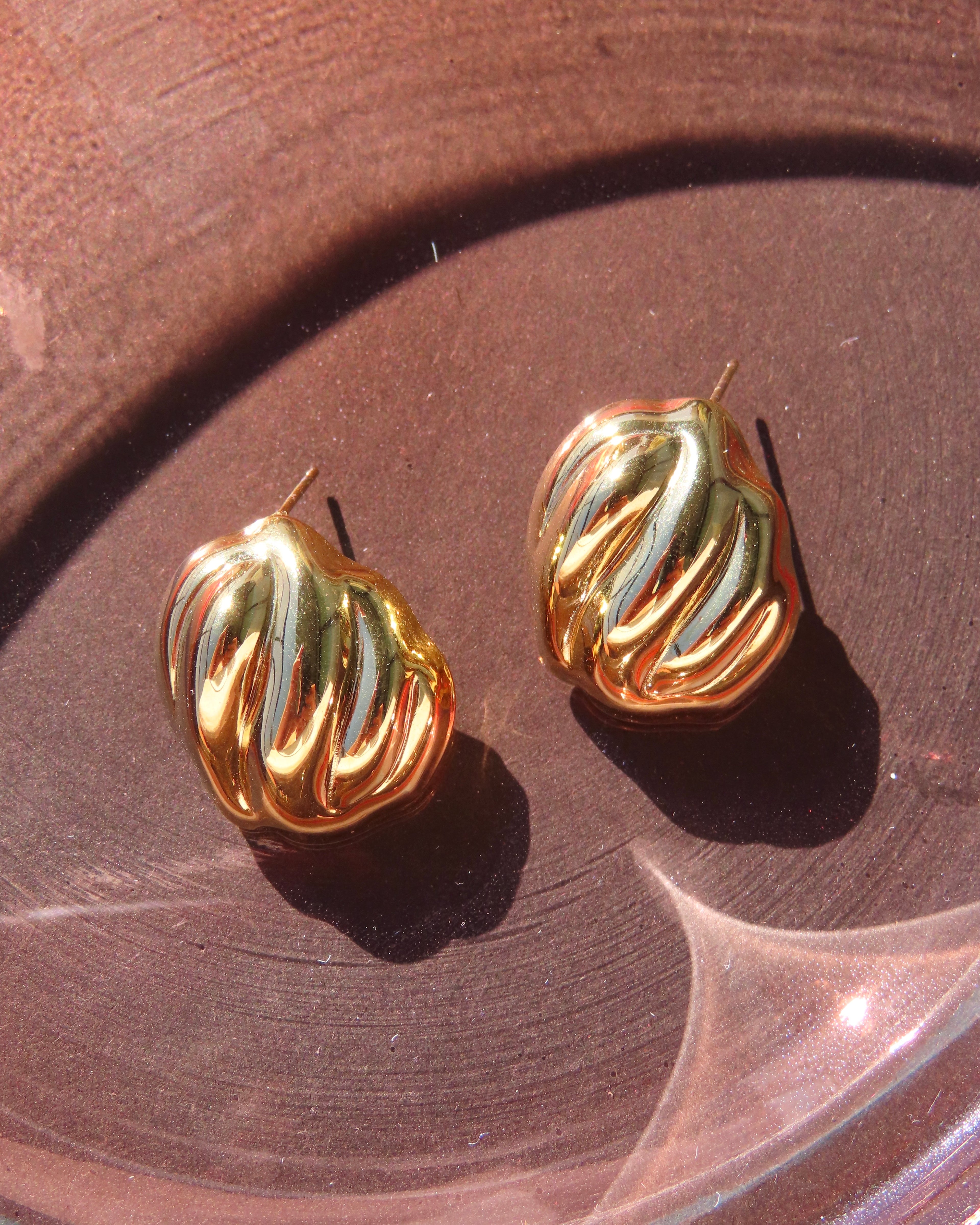 Row Earrings - Gold