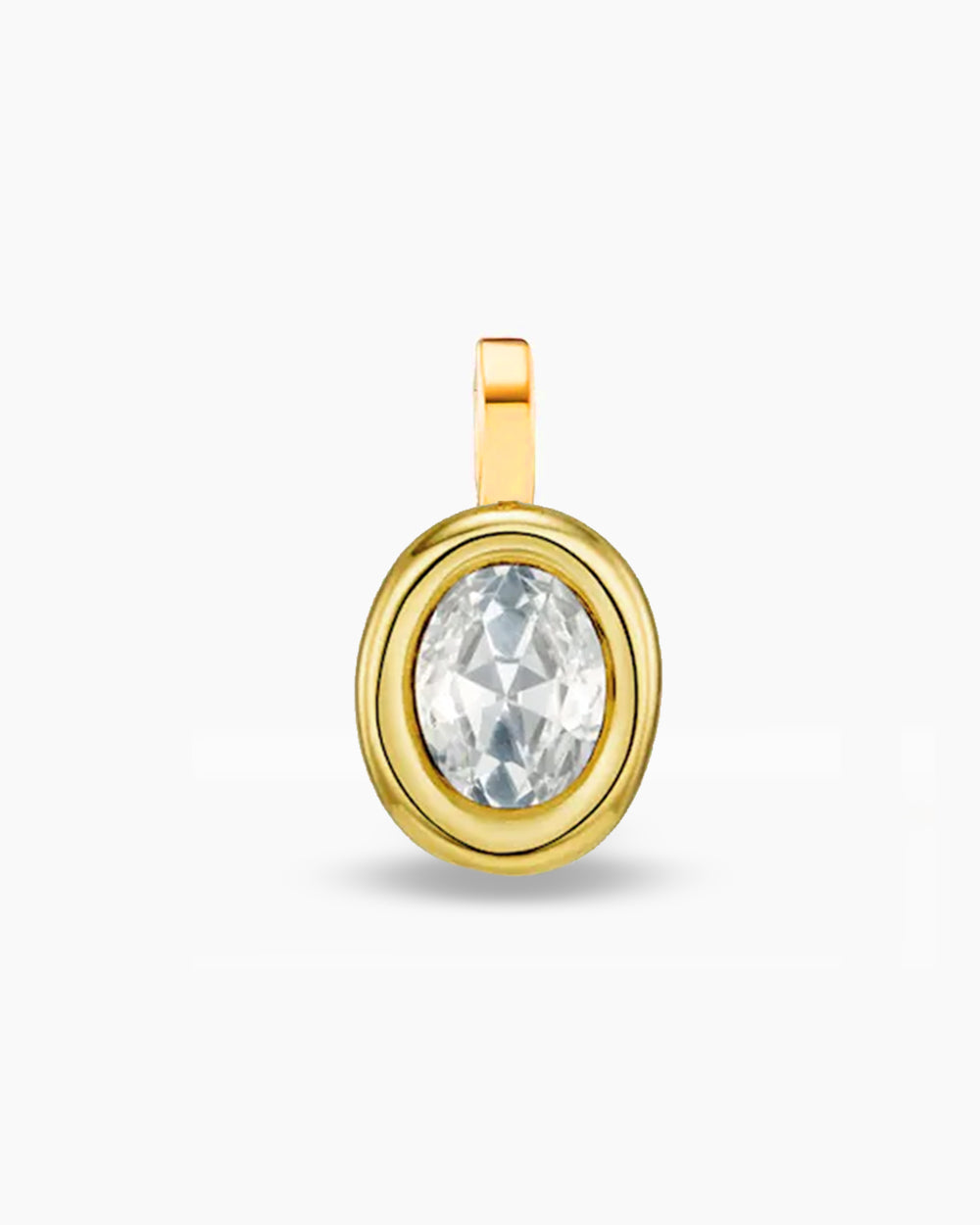 Bezel Oval CZ Charm