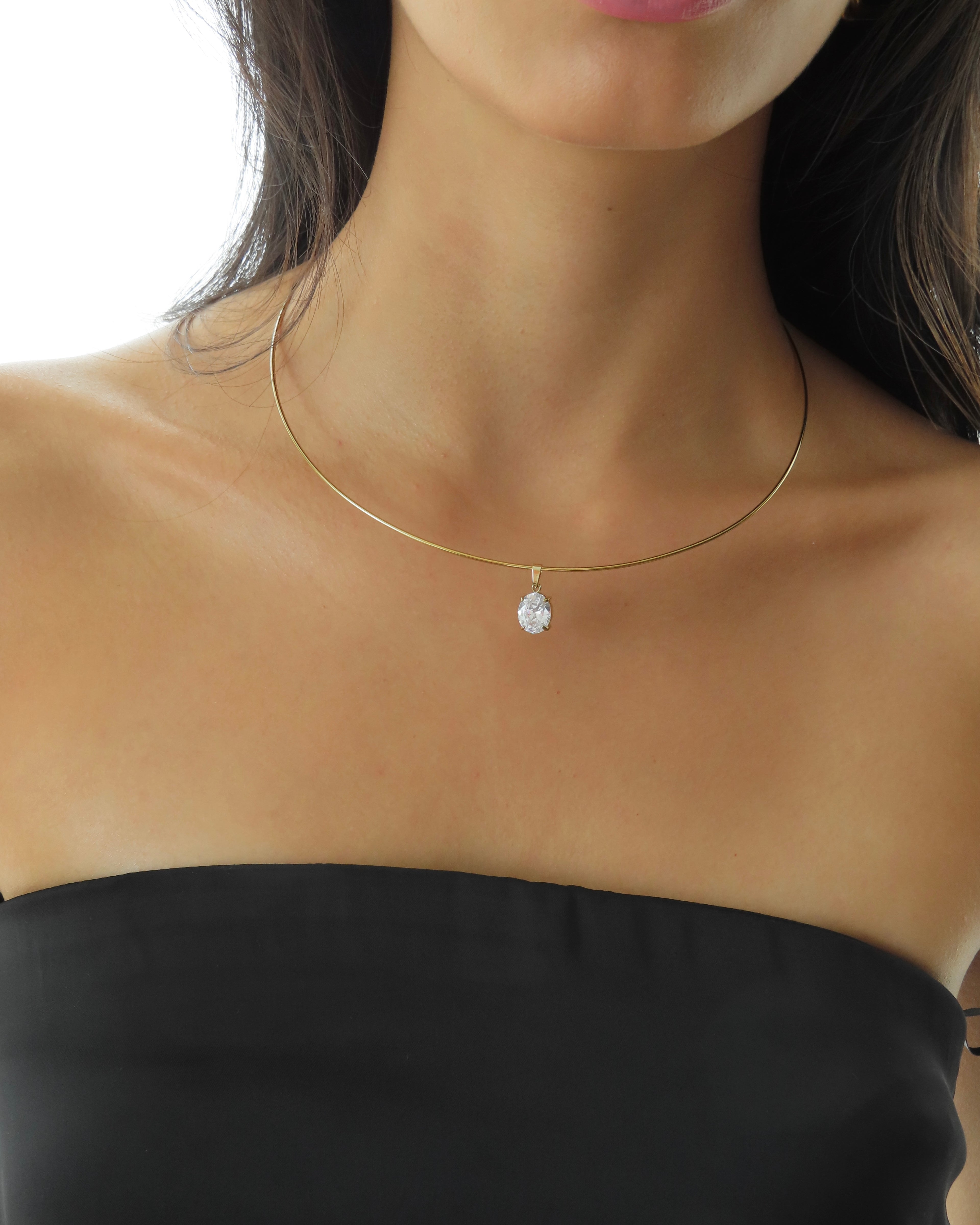 Carlyle Necklace - Oval CZ