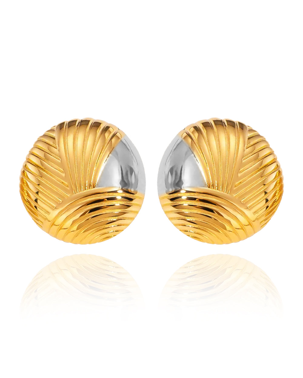 Avenue Earrings - Two Tone