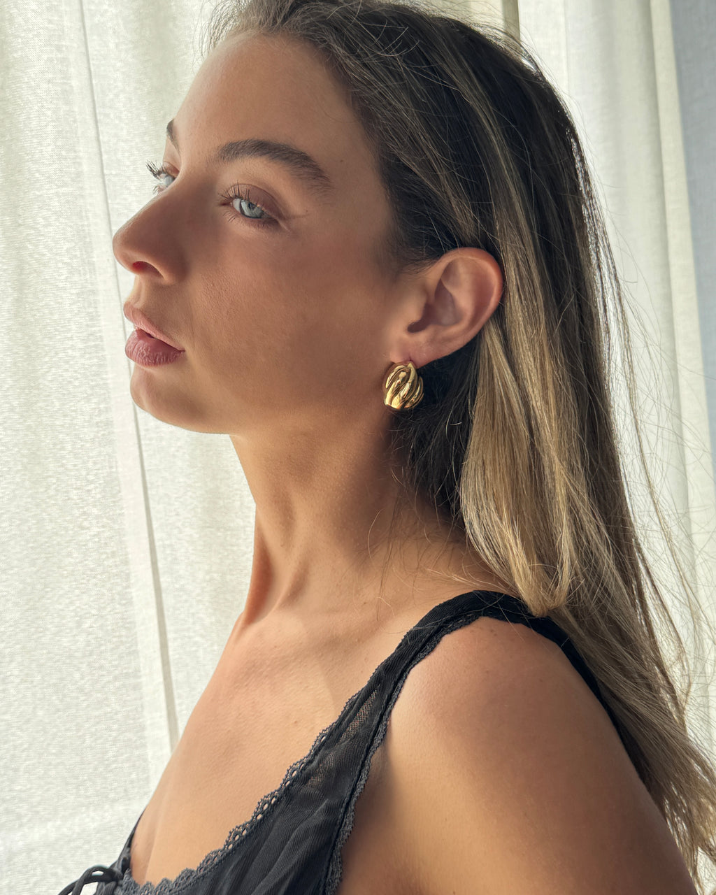 Row Earrings - Gold