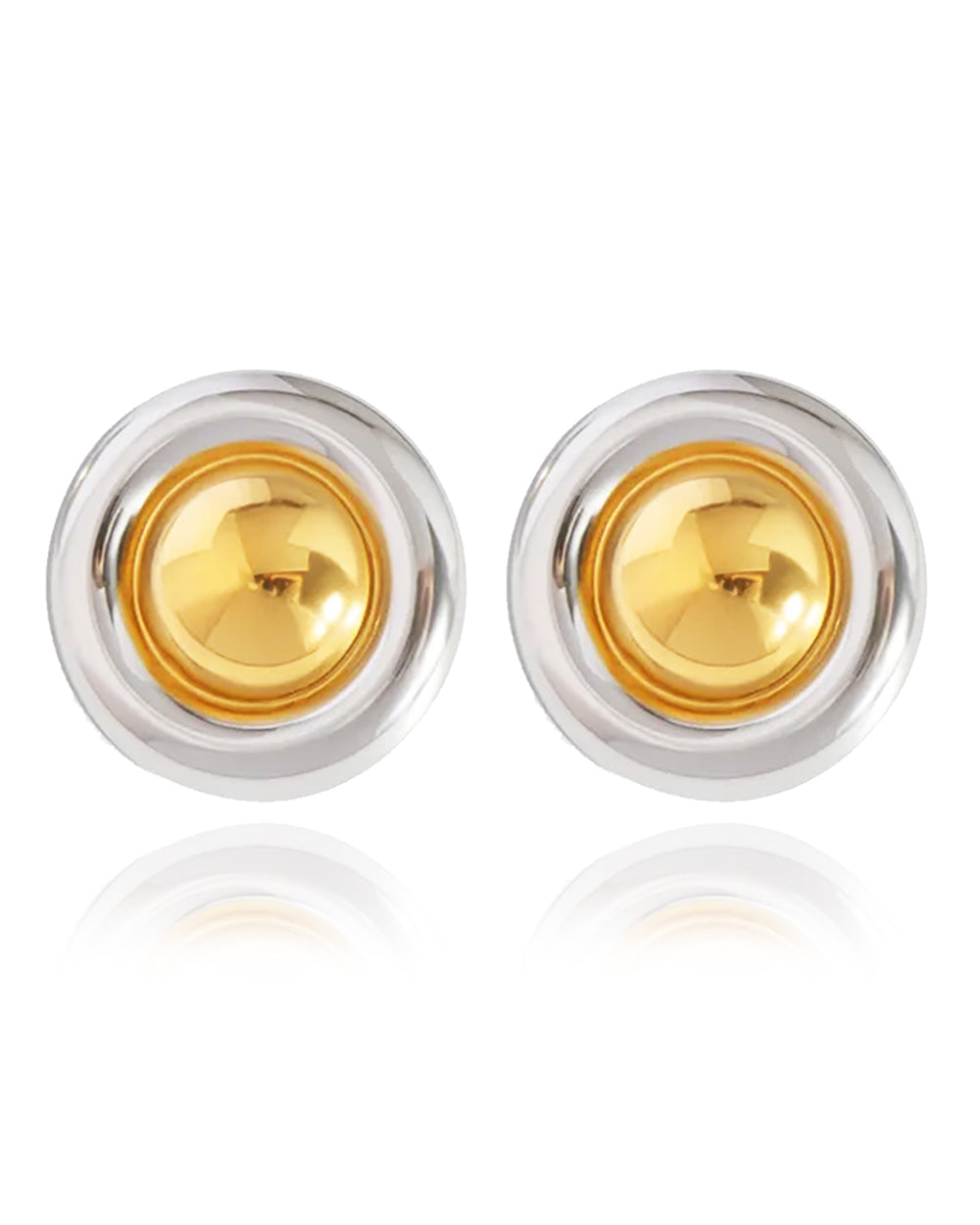 Donut Earrings - Two Tone