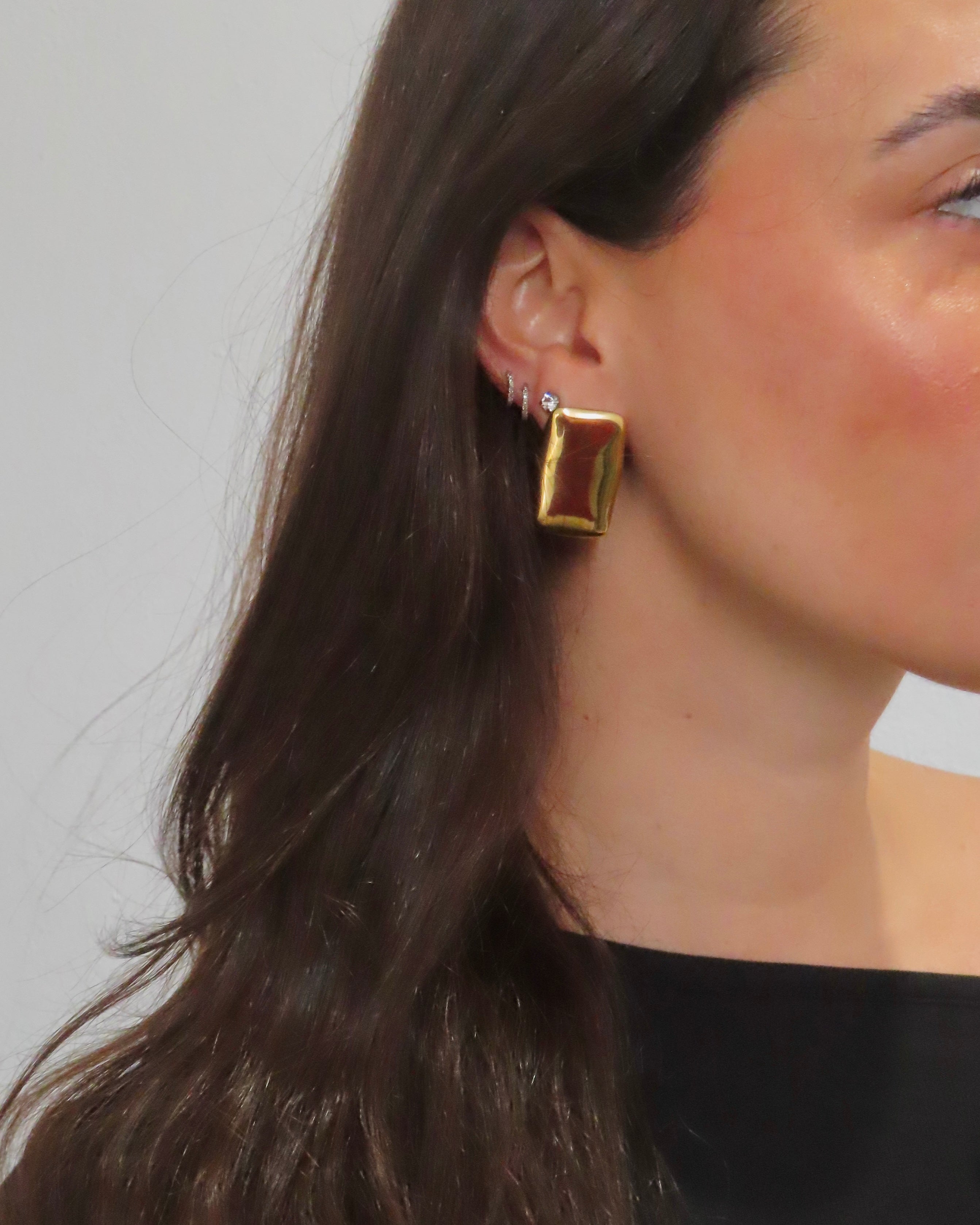 Slab Earrings - Gold