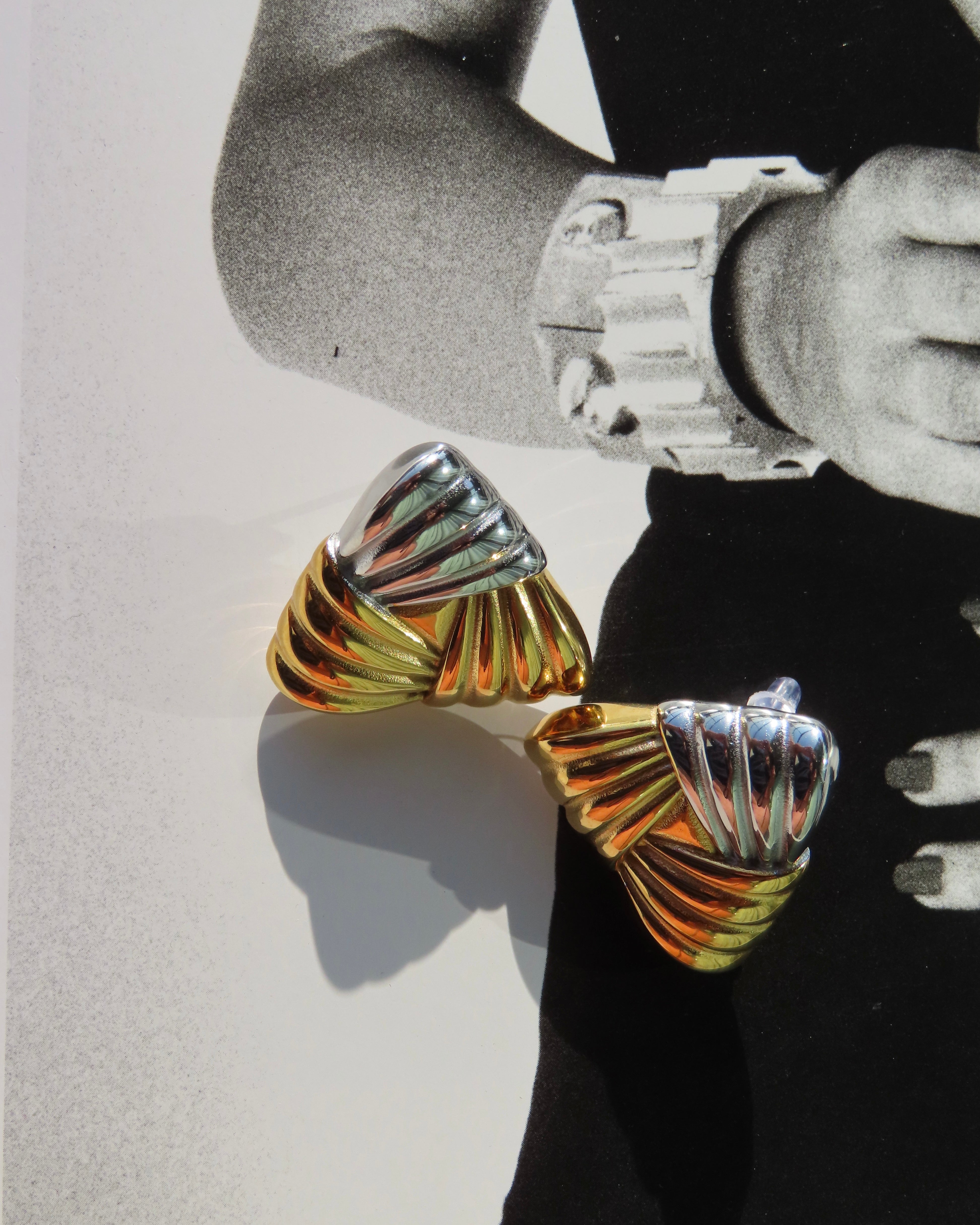 Teresa Earrings - Two Tone