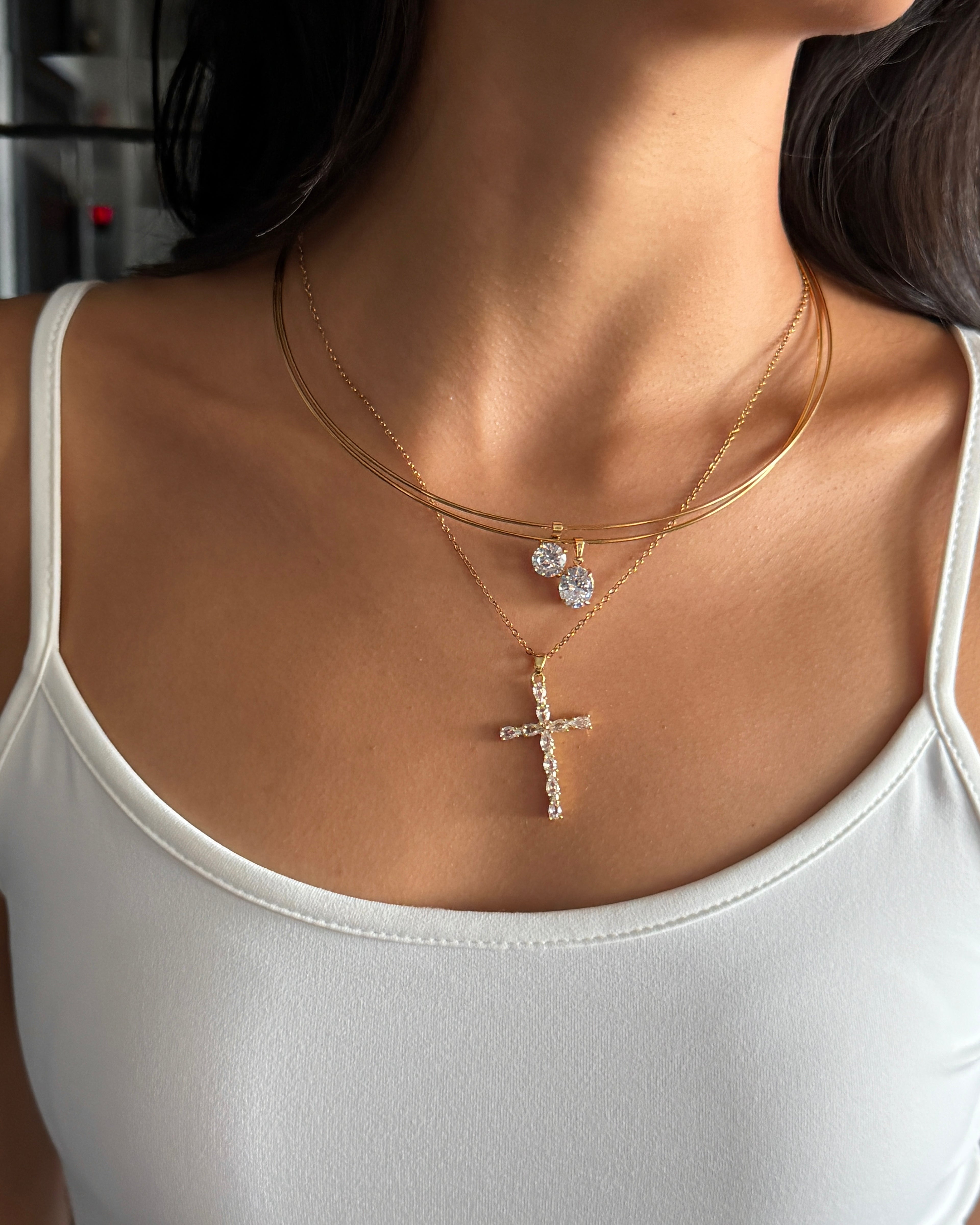 Carlyle Necklace - Round CZ